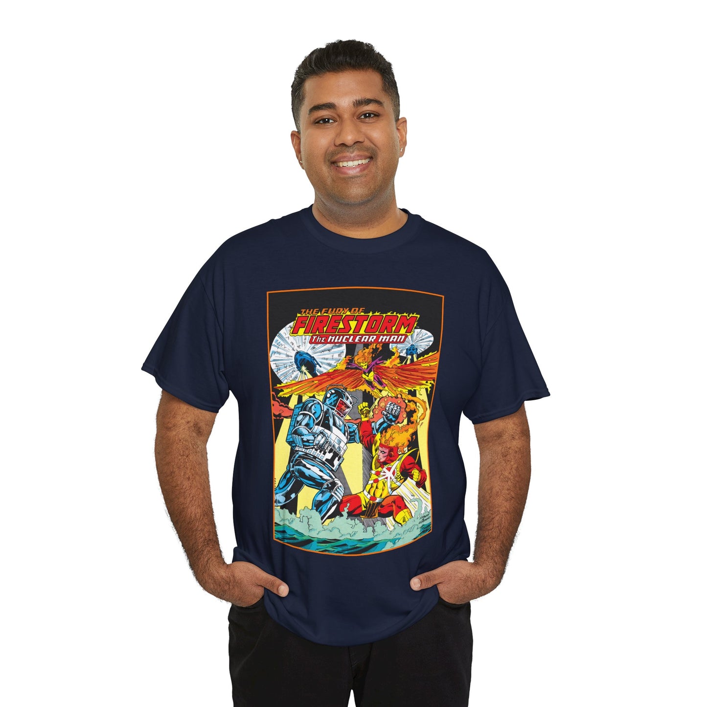 Fury of Firestorm T-Shirt - DC Comics - Firehawk, Tokamak - Annual #1 Art