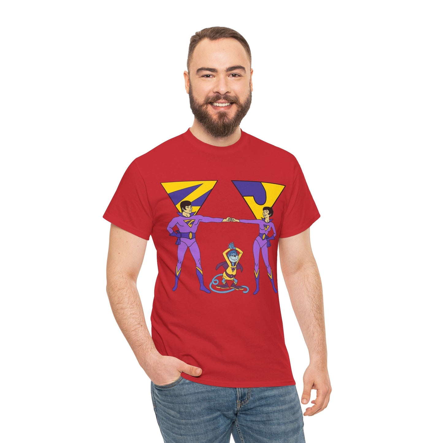 Wonder Twins T-Shirt - Super Friends - Zan & Jayna - Hanna-Barbera Cartoon - DC Comics