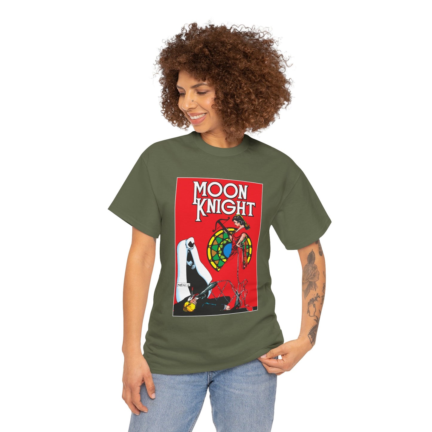 Moon Knight T-Shirt - Bill Sienkiewicz Art - Marc Spector - Marvel Comics - Khonshu