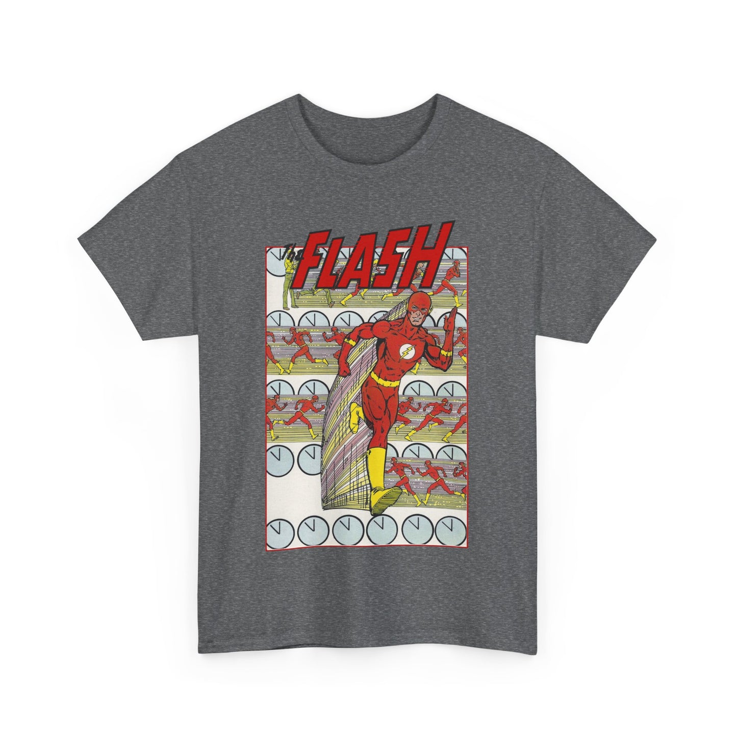 Flash T-Shirt - George Perez Art - JLA Postcard Set - 1980s Art - Justice League of America Satellite Era - Barry Allen, the Fastest Man Alive - DC Comics