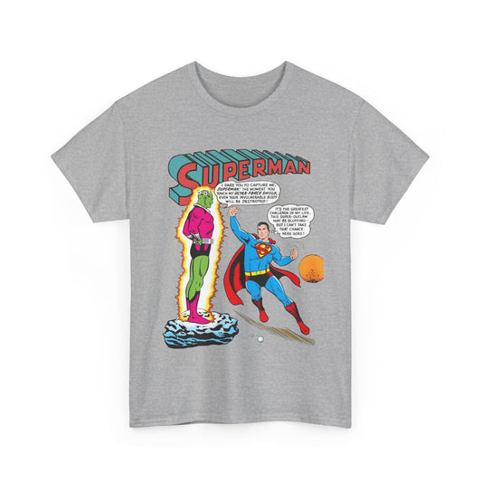 Superman T-Shirt - Curt Swan Art - Vs Brainiac- Silver Age 1st Appearance - DC Comics