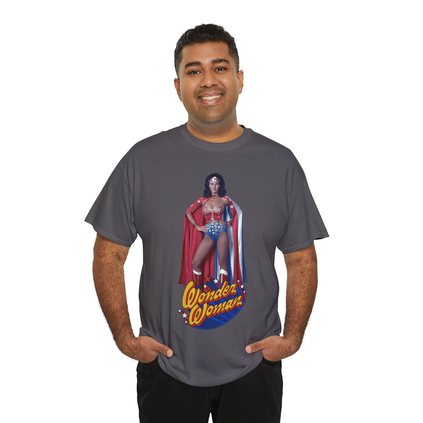 Wonder Woman T-Shirt - Lynda Carter - DC Comics - 1970s CBS TV Show - Amazons from Paradise Island