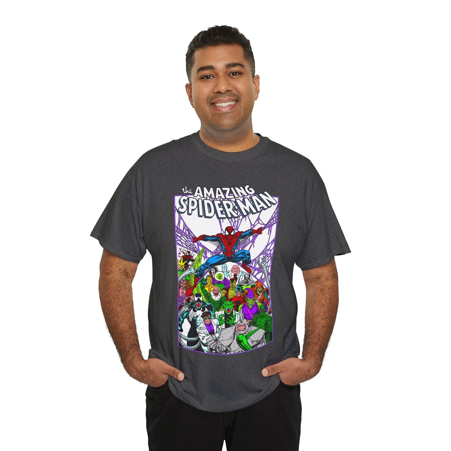 Amazing Spider-Man T-Shirt - Mark Bagley Art - Venom, Green Goblin, Rhino, Doctor Octopus, Kingpin, Carnage - Marvel Comics