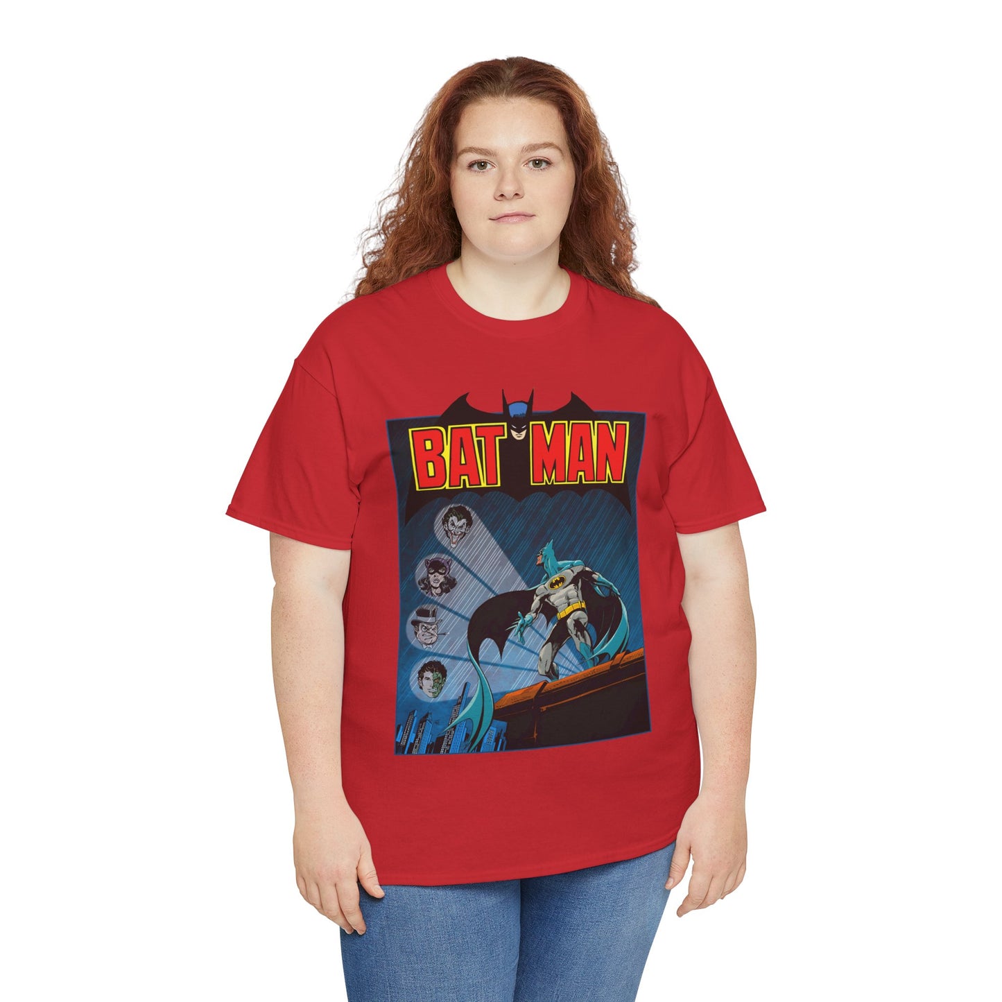 Batman T-Shirt - DC Comics - Catwoman, Joker, Two-Face, Penguin - Bronze Age Art - Gotham City