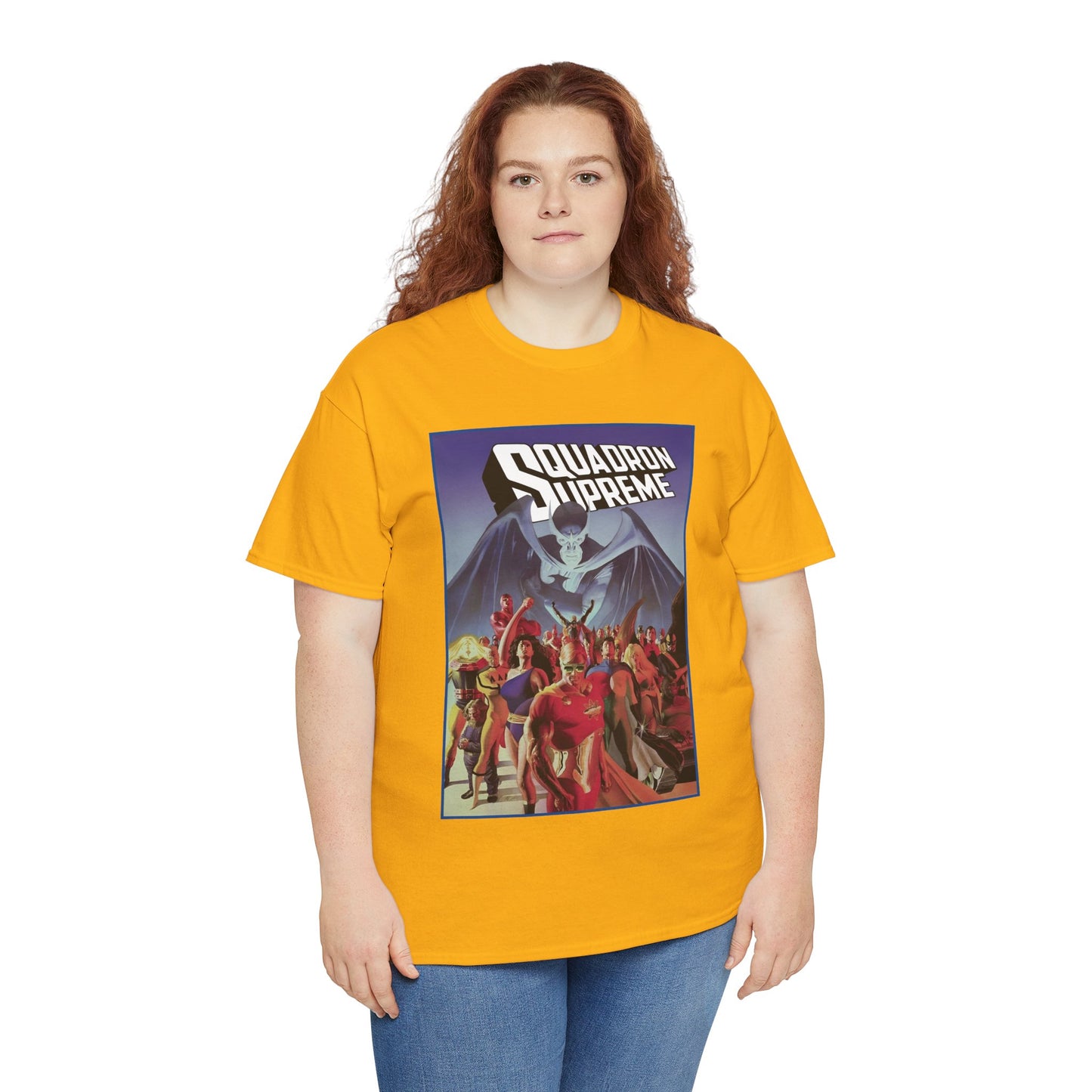 Squadron Supreme T-Shirt - Alex Ross Art - Hyperion, Nighthawk, Power Princess, Doctor Spectrum, Whizzer - Justice League Pastiches - Marvel Comics