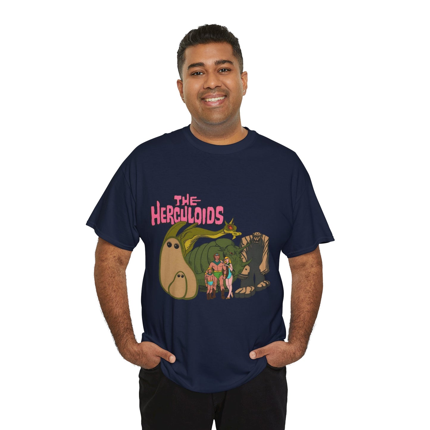 Herculoids T-Shirt - Popular 1960s Hanna-Barbera Cartoon - Zandor, Tara, Dorno, Gloop & Gleep - Amzot - Alex Toth Designs