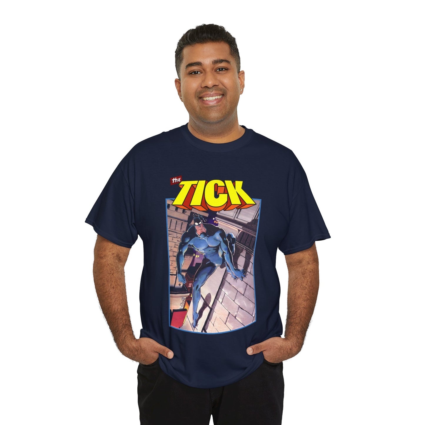 The Tick T-Shirt - Ben Edlund Creation - Popular 1980s Superhero