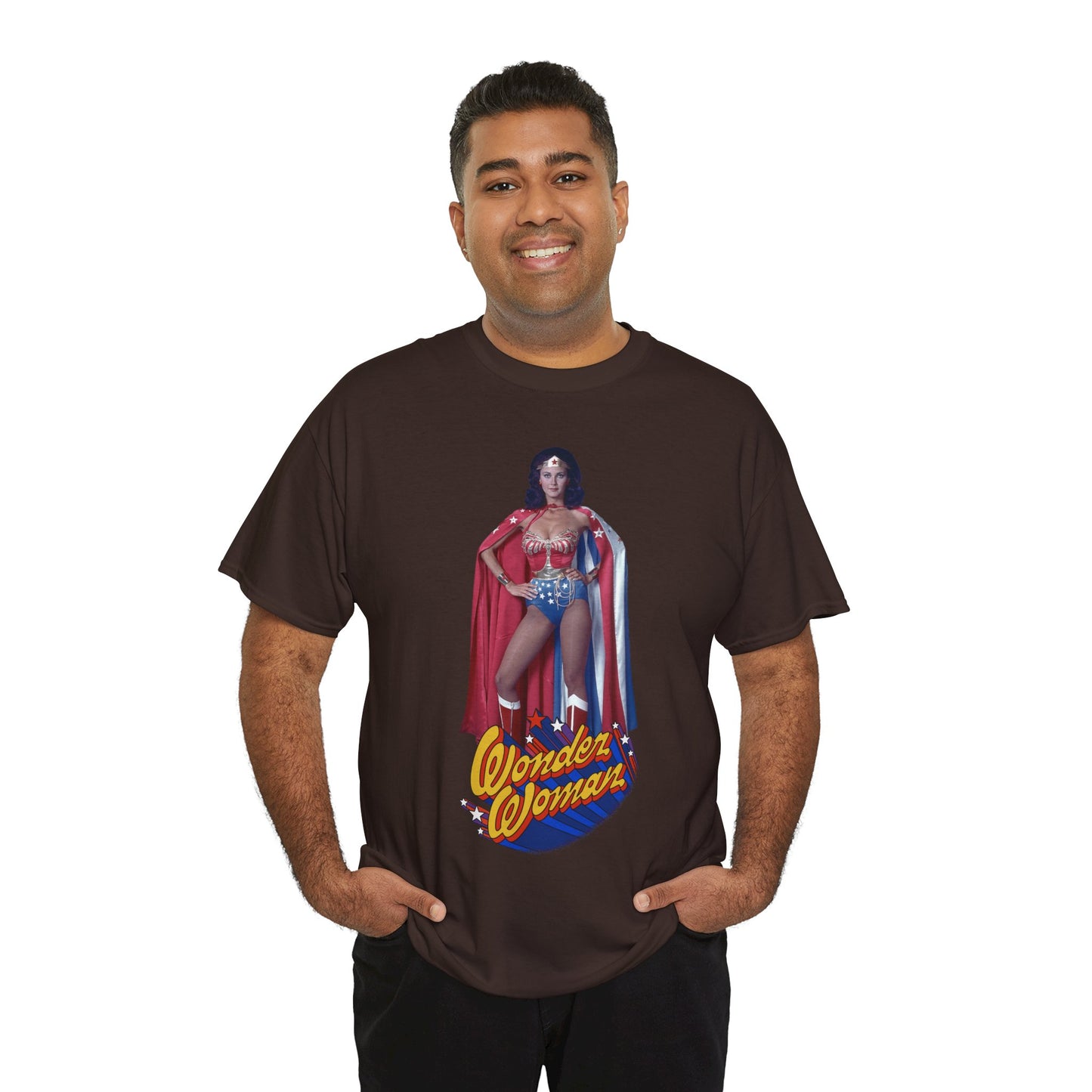 Wonder Woman T-Shirt - Lynda Carter - DC Comics - 1970s CBS TV Show - Amazons from Paradise Island