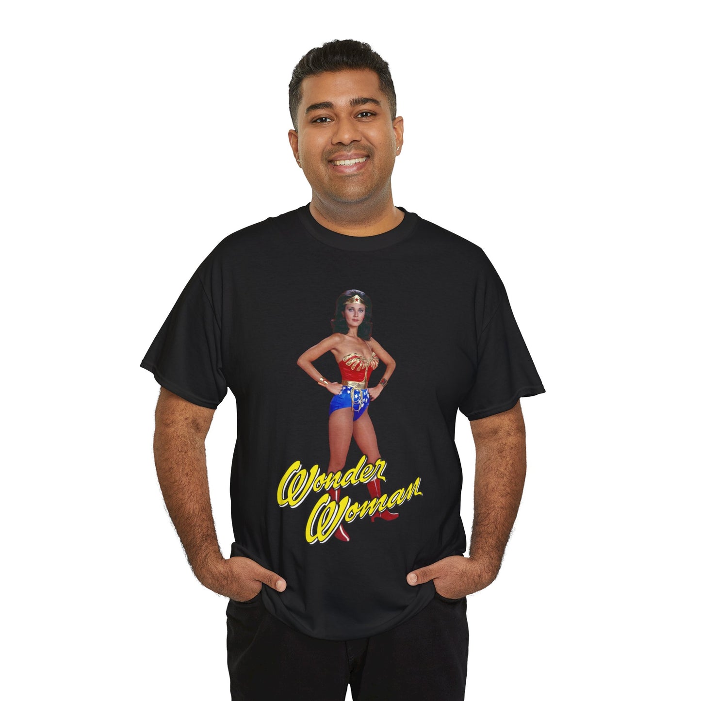 Wonder Woman T-Shirt - Lynda Carter - Popular 1970s CBS TV Show - DC Comics Character - Diana Prince, Paradise Island