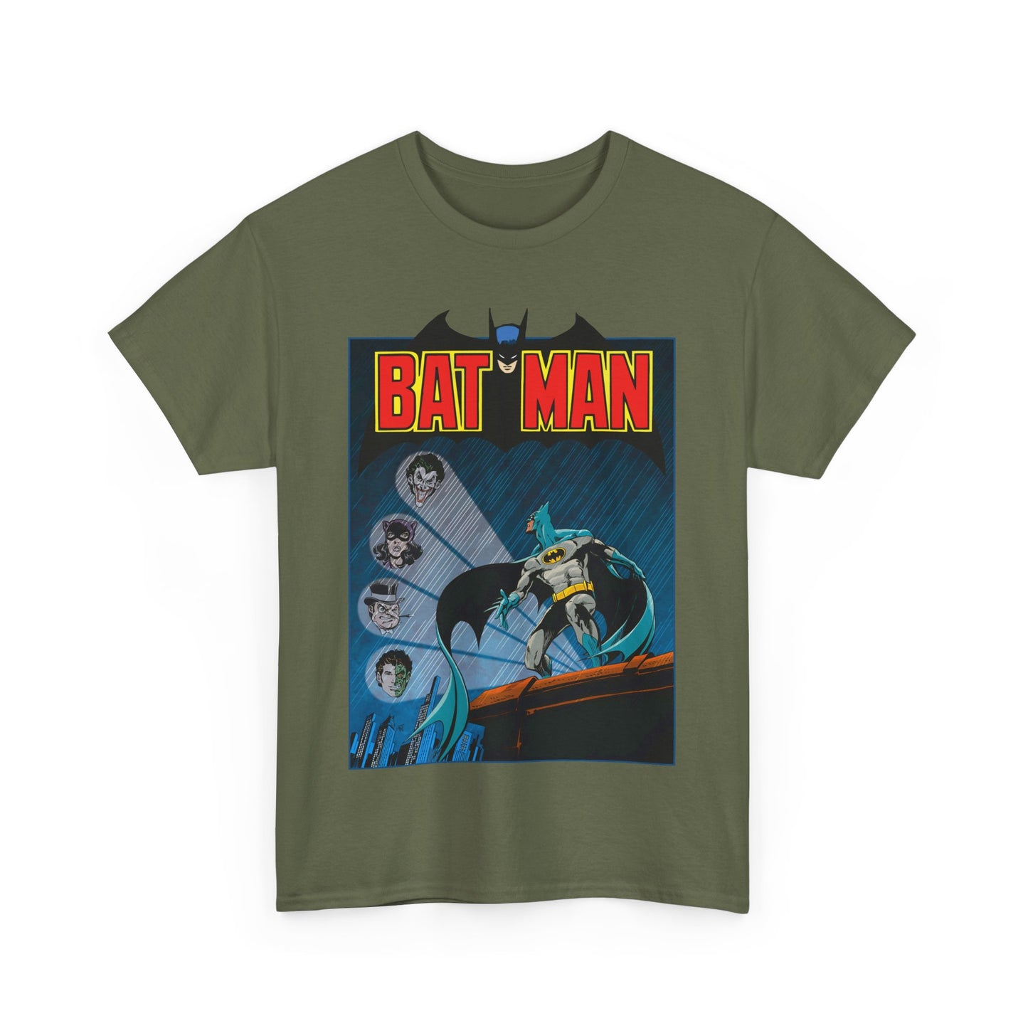 Batman T-Shirt - DC Comics - Catwoman, Joker, Two-Face, Penguin - Bronze Age Art - Gotham City