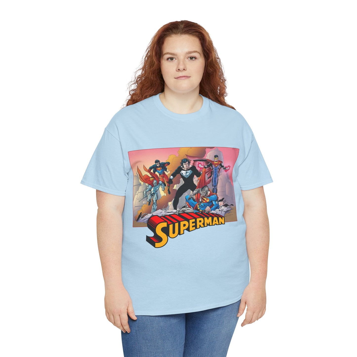 Superman T-Shirt - Tom Grummett Art - Death & Return - Steel, Cyborg, Eradicator - DC Comics