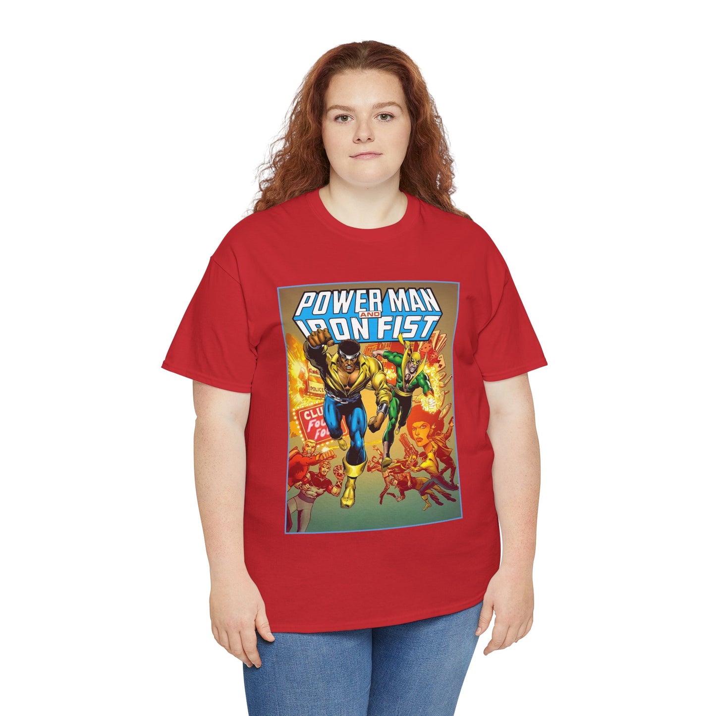 Power Man & Iron Fist T-Shirt - Luke Cage & Danny Rand - Popular Marvel Comics 1970s Series - Heroes for Hire - Great Retro Art