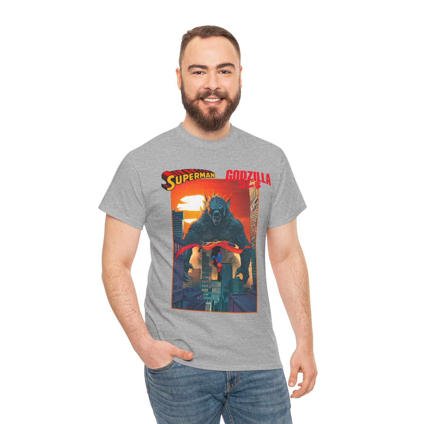 Superman Vs Godzilla T-Shirt - DC Comics - Man of Steel Vs the King of the Monsters