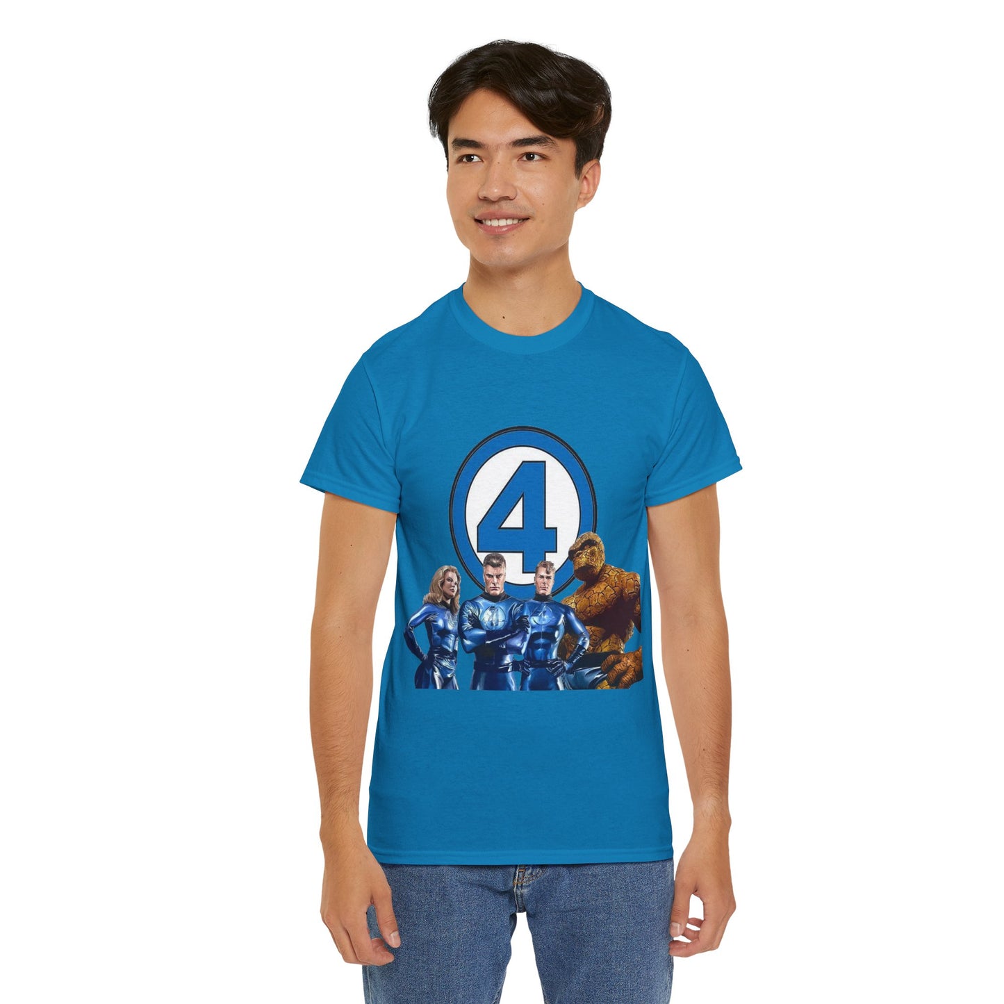 Fantastic Four T-Shirt - Alex Ross Art - 2025 MCU Movie - Iconic Marvel Comics Characters - Human Torch, Invisible Woman, The Thing, Reed Richards