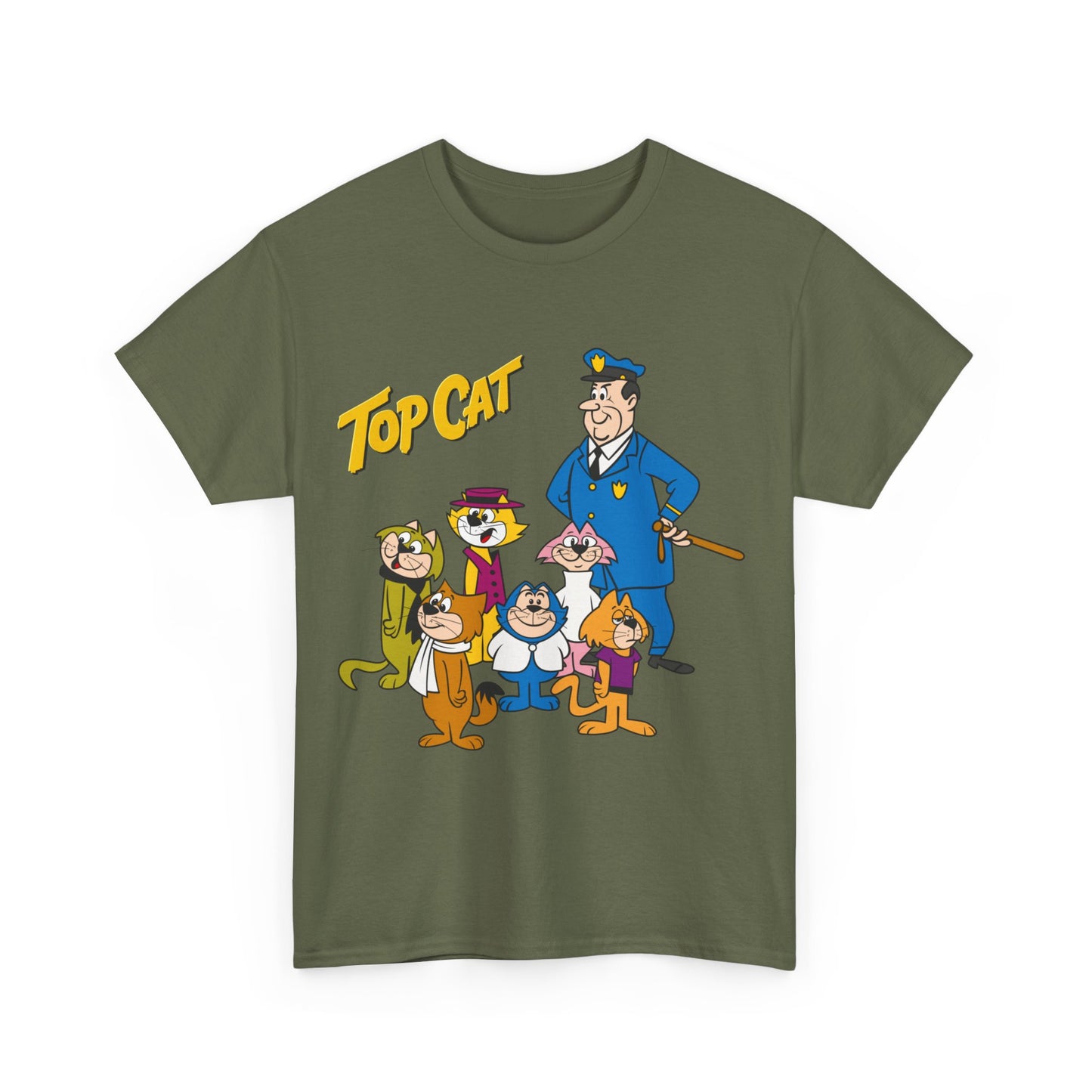 Top Cat & His Gang T-Shirt - Popular Hanna-Barbera 1960s TV Cartoon - Brain, Spook, Benny the Ball