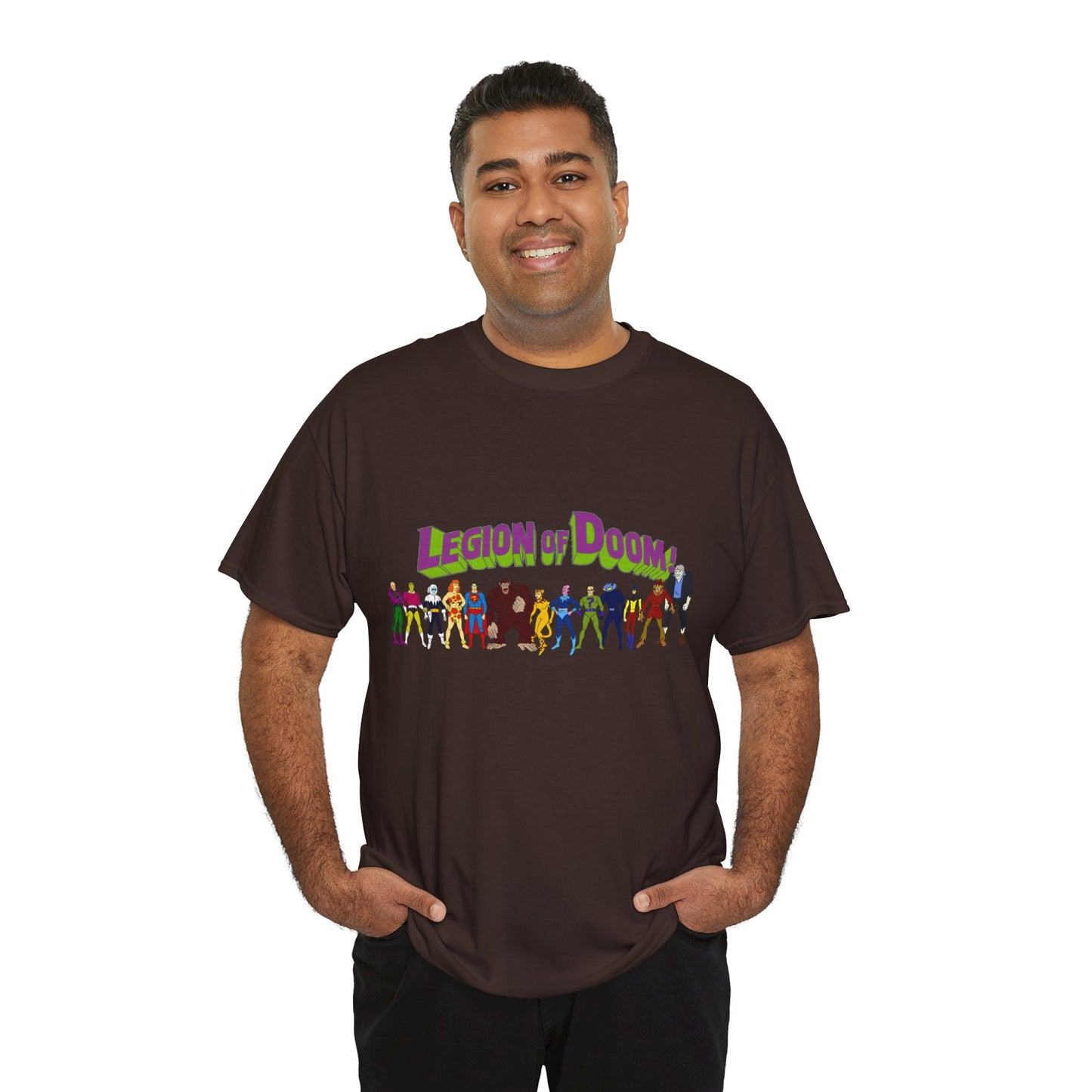 Legion of Doom T-Shirt - Super Friends Villains - Lex Luthor, Giganta, Scarecrow, Grodd, Brainiac, Riddler, Sinestro, Cheetah - Hanna-Barbera Cartoon - Challenge of the Super Friends