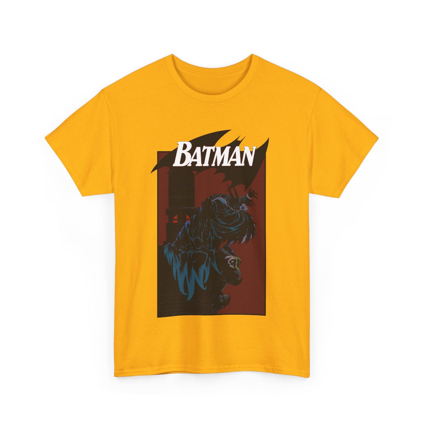 Batman T-Shirt - Kelley Jones Art - 1990s Dark Knight Detective Artwork - Perched on a Gargoyle - DC Comics