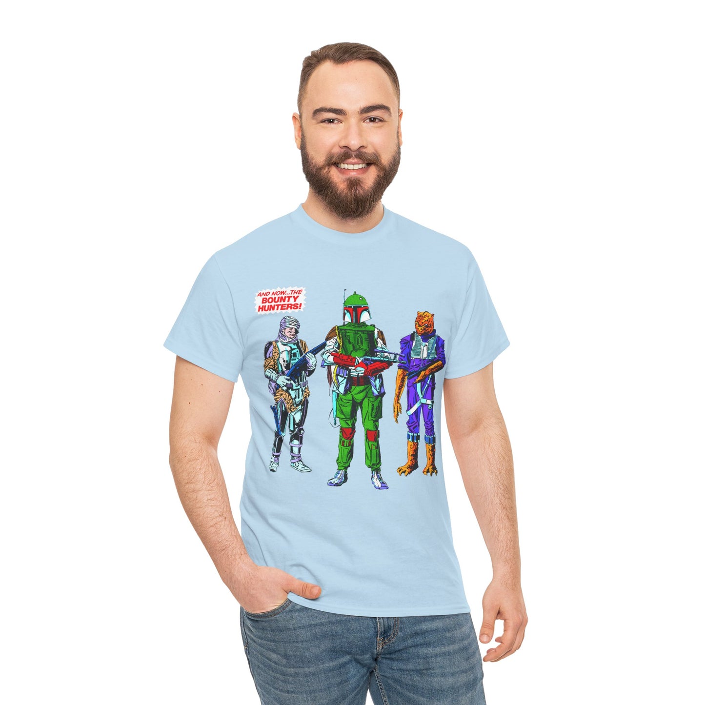 Boba Fett, Bossk, Dengar T-Shirt - Star Wars Bounty Hunters from Empire Strikes Back - Marvel Comics 1980s Art - Alternate Colors