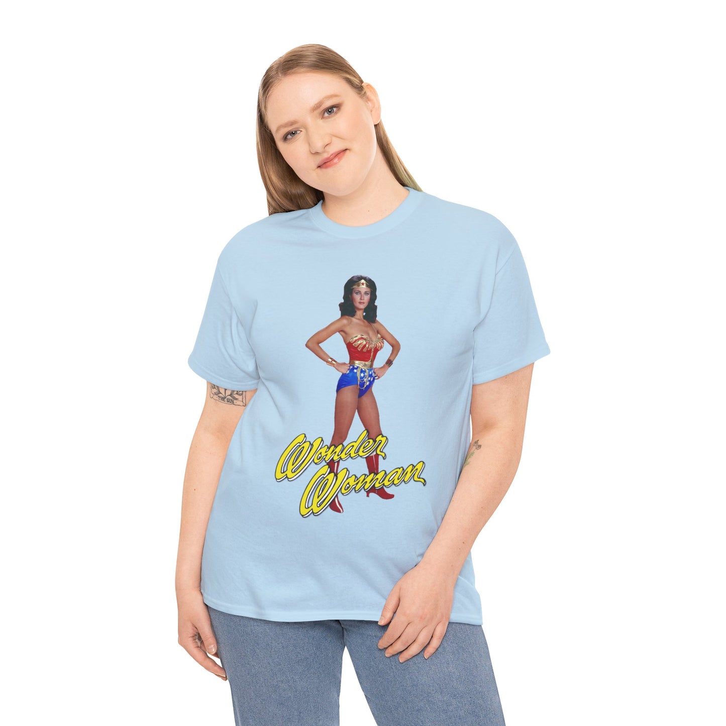 Wonder Woman T-Shirt - Lynda Carter - Popular 1970s CBS TV Show - DC Comics Character - Diana Prince, Paradise Island