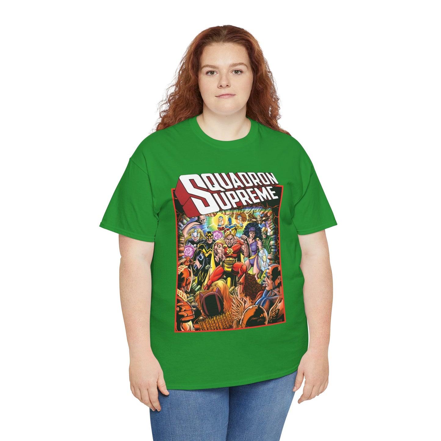 Squadron Supreme T-Shirt - George Perez Art - Hyperion, Nighthawk, Doctor Spectrum, Power Princess, Whizzer - Marvel Comics