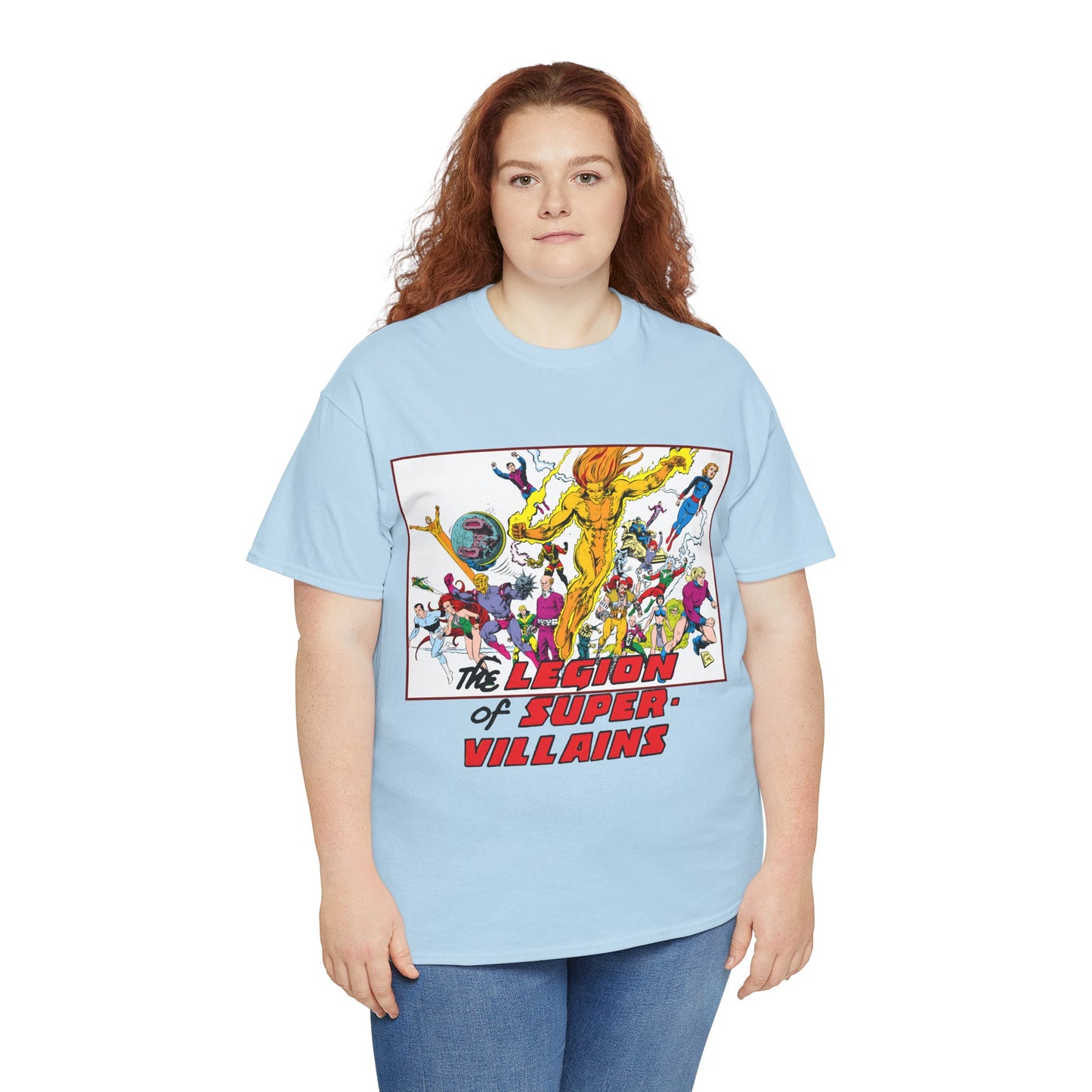 Legion of Super-Villains T-Shirt - Steve Lightle Art - LOSH, Legion of Super-Heroes Foes - Saturn Queen, Tyr, Lightning Lord, Spider Girl, Cosmic King, Nemesis Kid - DC Comics