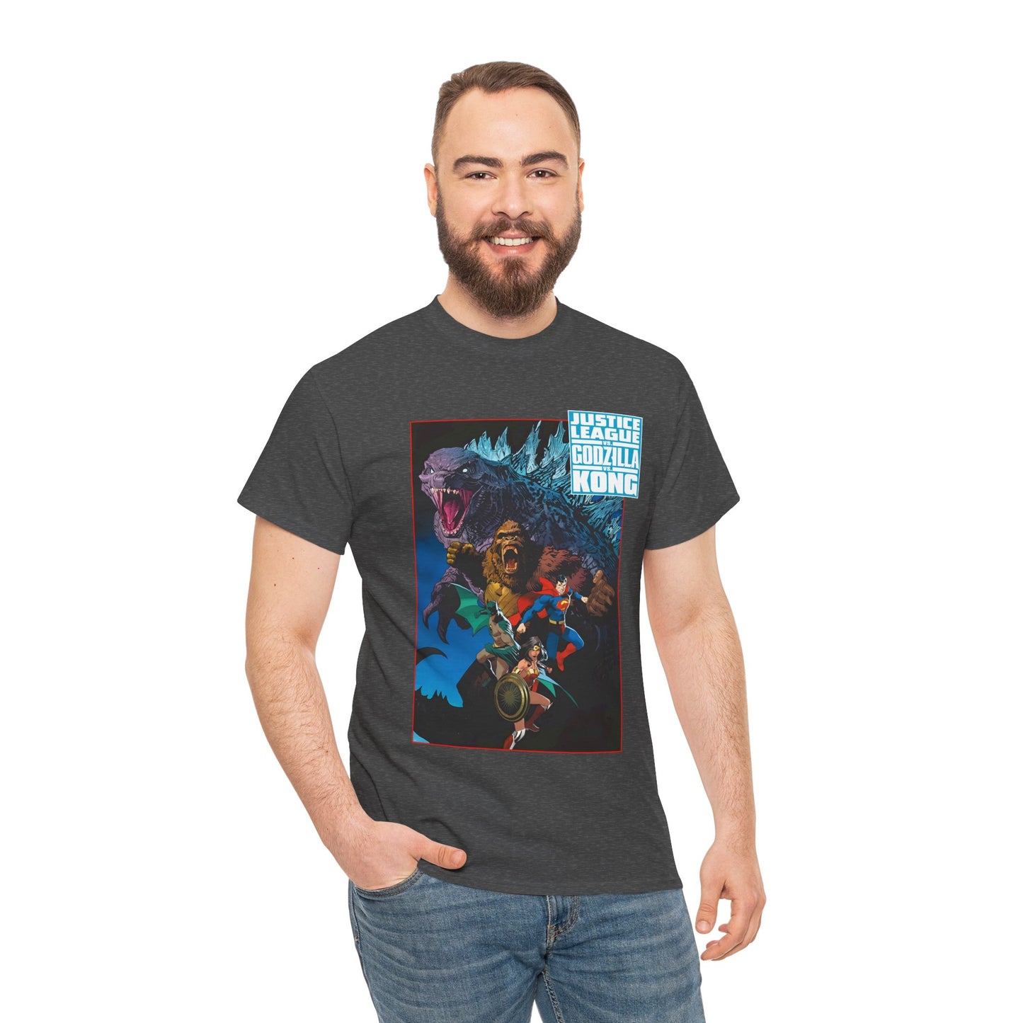 Justice League Vs Godzilla Vs Kong T-Shirt - Dan Mora Art - Wonder Woman, Superman, Batman - DC Comics