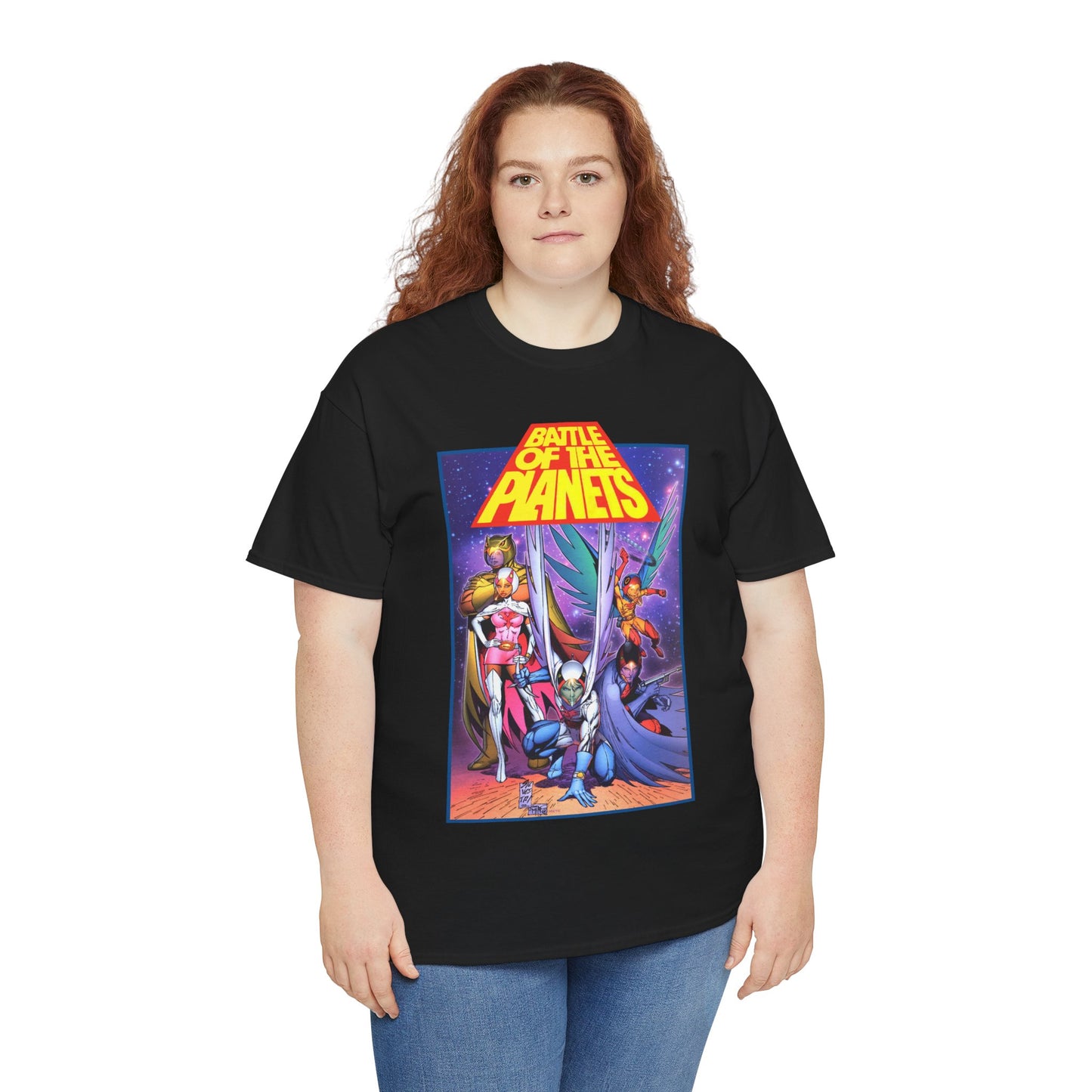 Battle of the Planets T-Shirt - Marc Silvestri Art - G-Force - Popular Gatchaman Cartoon - Mark, Jason, Princess, Keyop, and Tiny