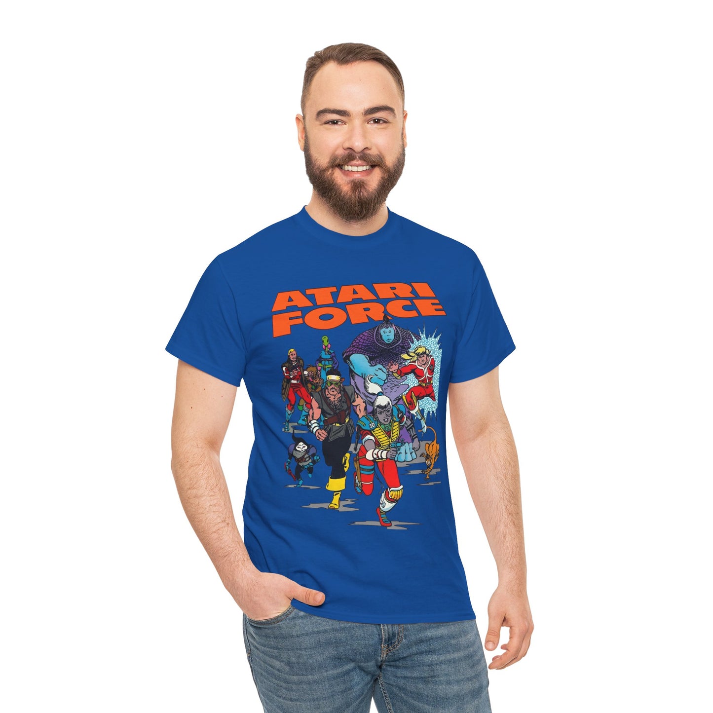 Atari Force T-Shirt - Marshall Rogers & John Byrne Art - Martin Champion, Christopher "Tempest" Champion, "Dart" Bia O'Rourke-Singh, Hukka, Morphea, Babe, Pakrat, Blackjak, Taz - DC Comics