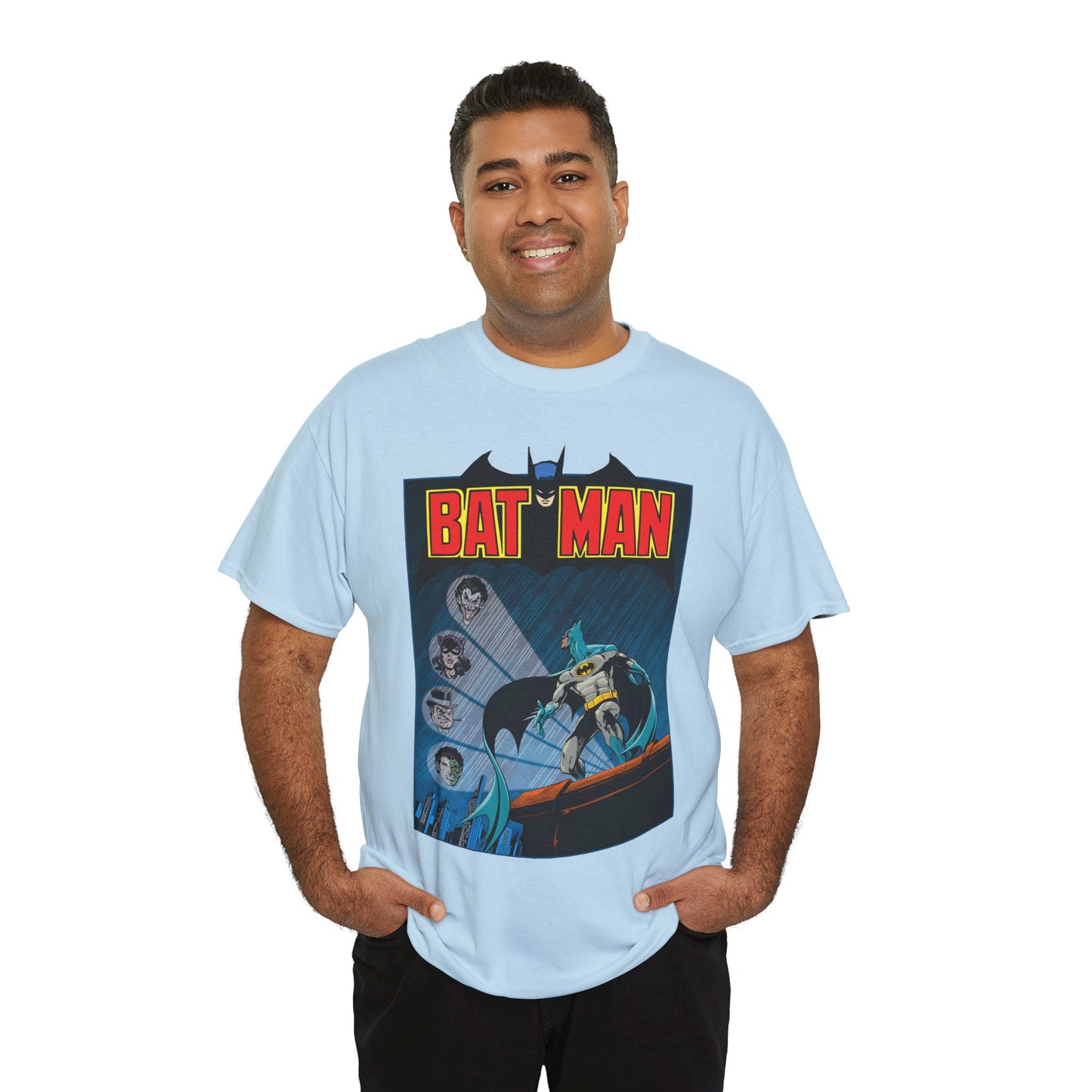 Batman T-Shirt - DC Comics - Catwoman, Joker, Two-Face, Penguin - Bronze Age Art - Gotham City