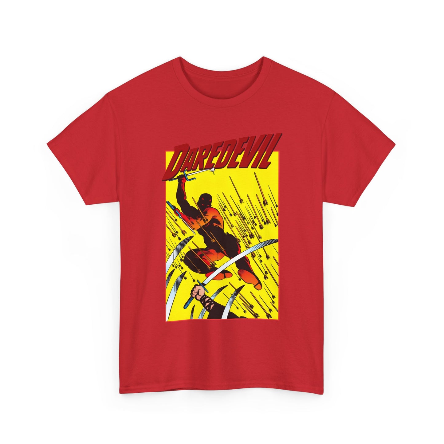 Daredevil T-Shirt - Frank Miller Art - Matt Murdock - Ninja Arrow Attack - 1980s Classic Story - Marvel Comics