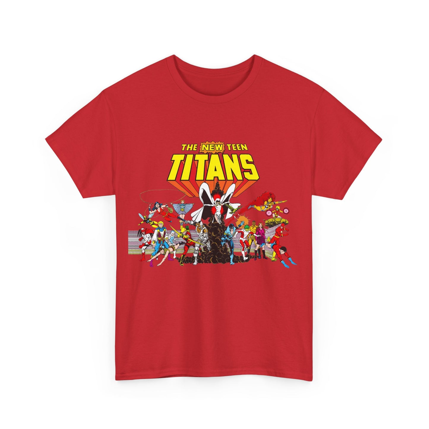 New Teen Titans T-Shirt - George Perez Art - Nightwing, Starfire, Cyborg, Speedy, Bumblebee, Hawk, Dove, Speedy, Wonder Girl, Terra, Lilith - DC Comics