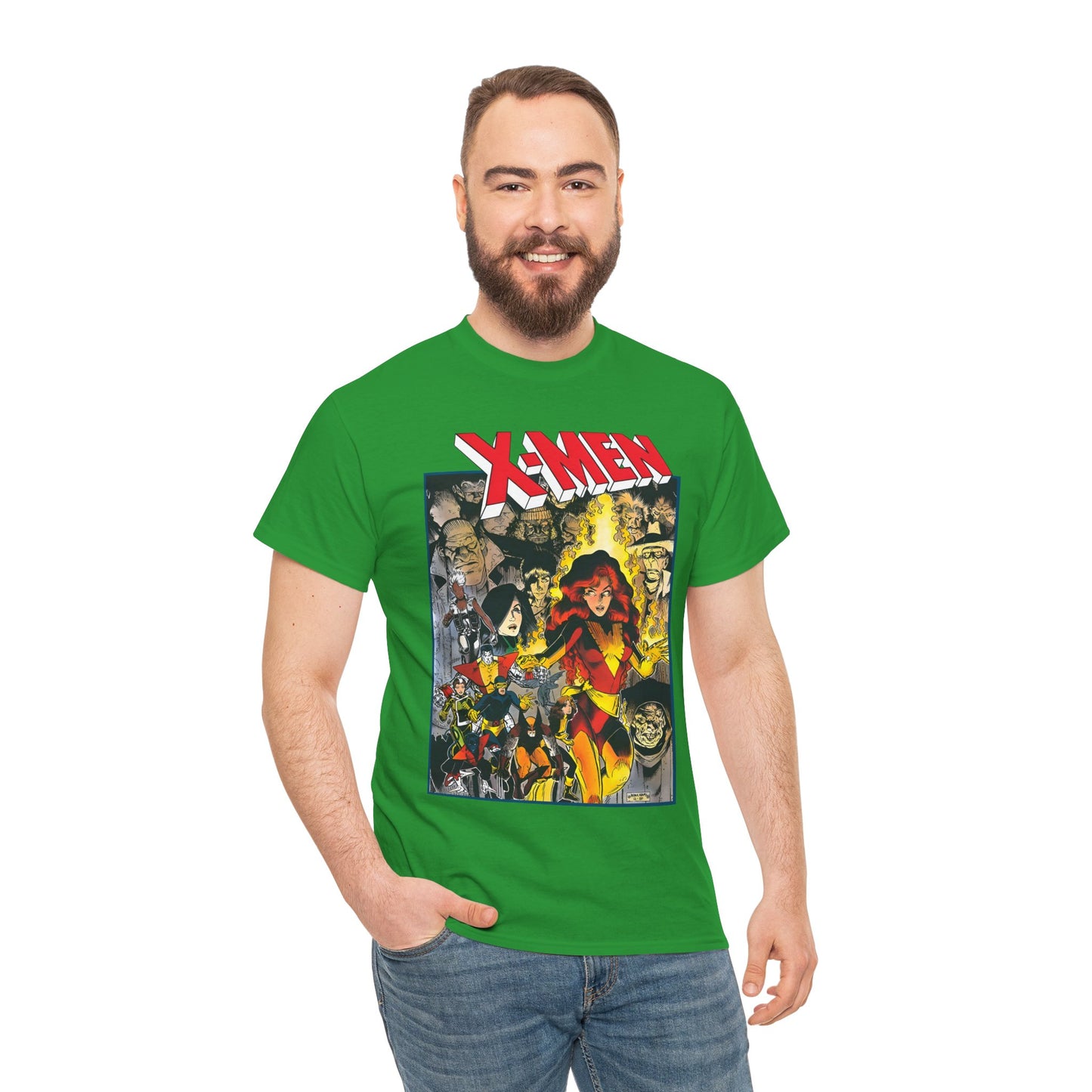 Uncanny X-Men T-Shirt - Arthur Adams Art - Dark Phoenix: From the Ashes Story - Storm, Cyclops, Wolverine, Rogue, Colossus, Nightcrawler - Marvel Comics