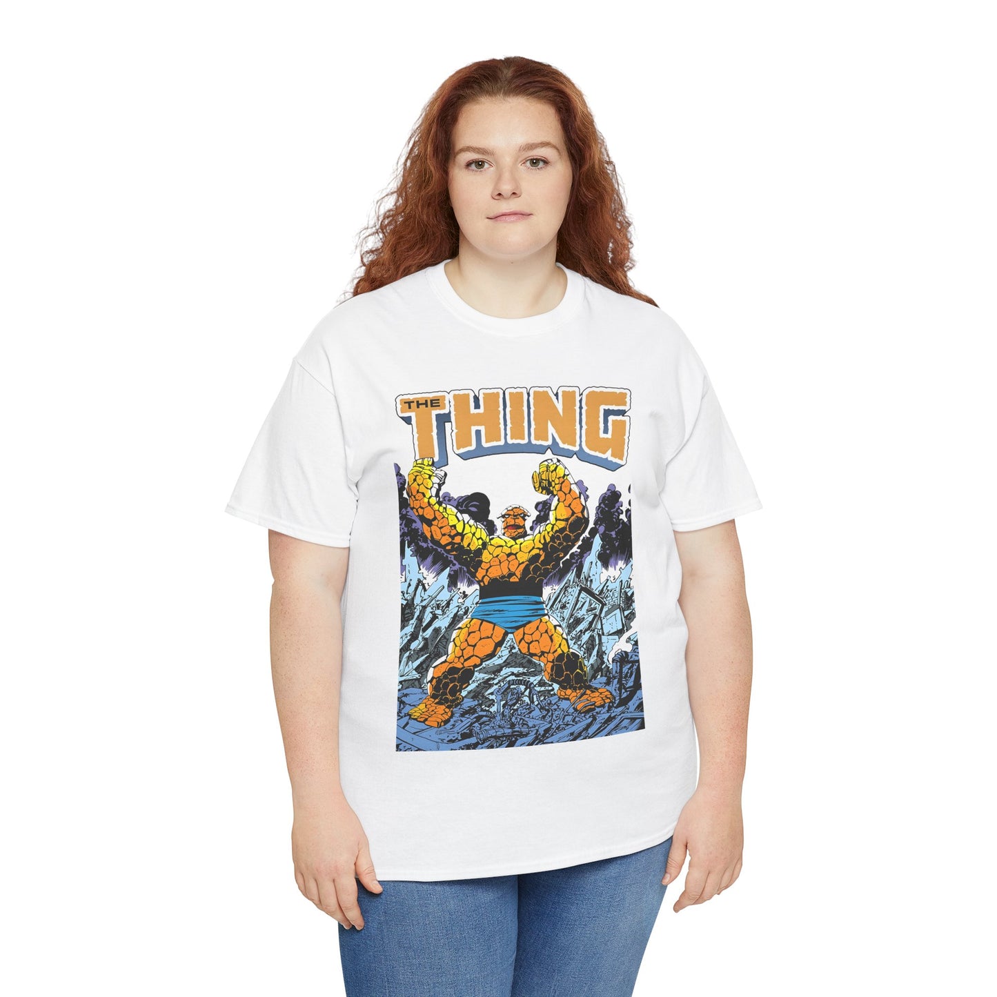 The Thing T-Shirt - John Byrne Art - Member of the Fantastic Four - Marvel Comics 1980s - Ben Grimm