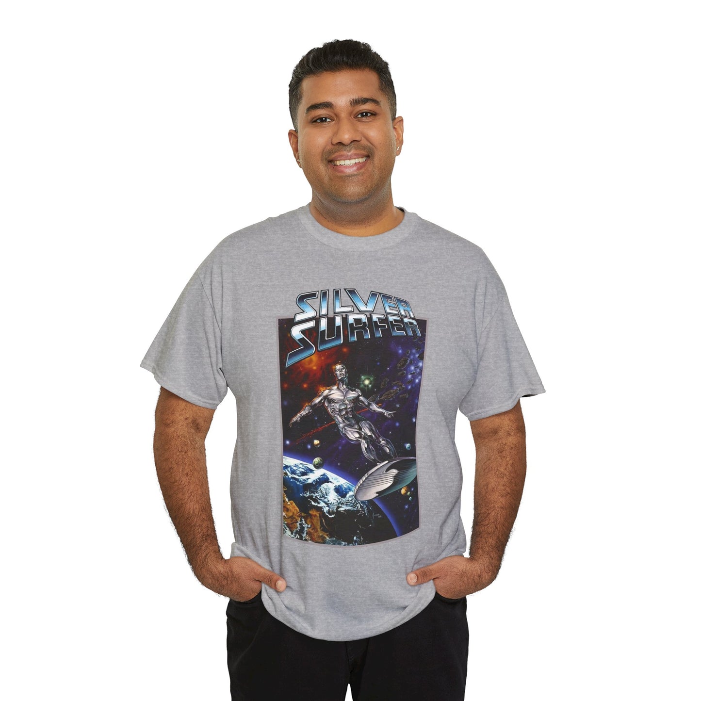 Silver Surfer T-Shirt - Amazing Joe Jusko Art - Marvel Comics Character - Former Herald of Galactus - Fantastic Four Connection - Norrin Radd