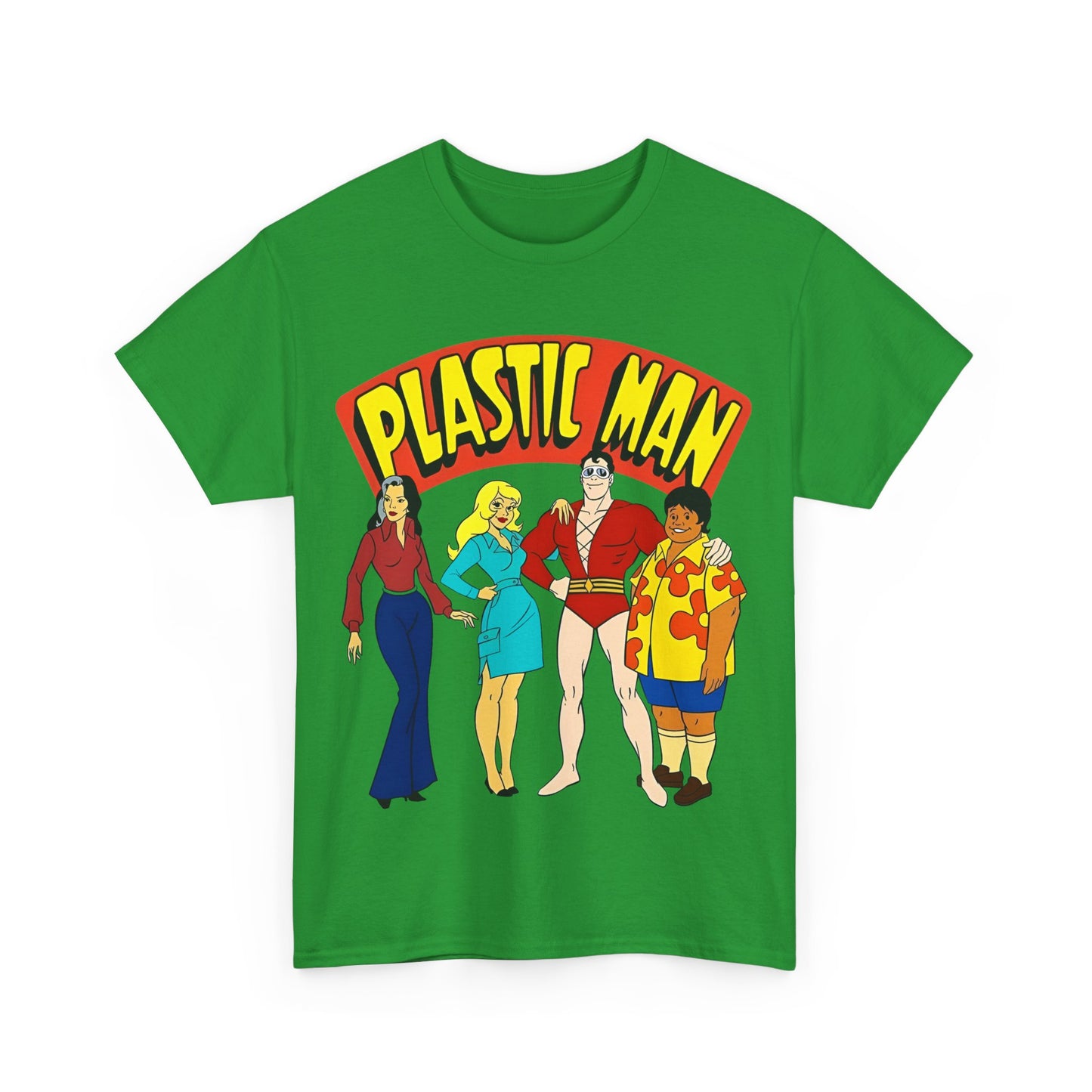 Plastic Man T-Shirt - Penny, Hula-Hula - Ruby-Spears Saturday Morning Cartoon 1980s - DC Comics Character