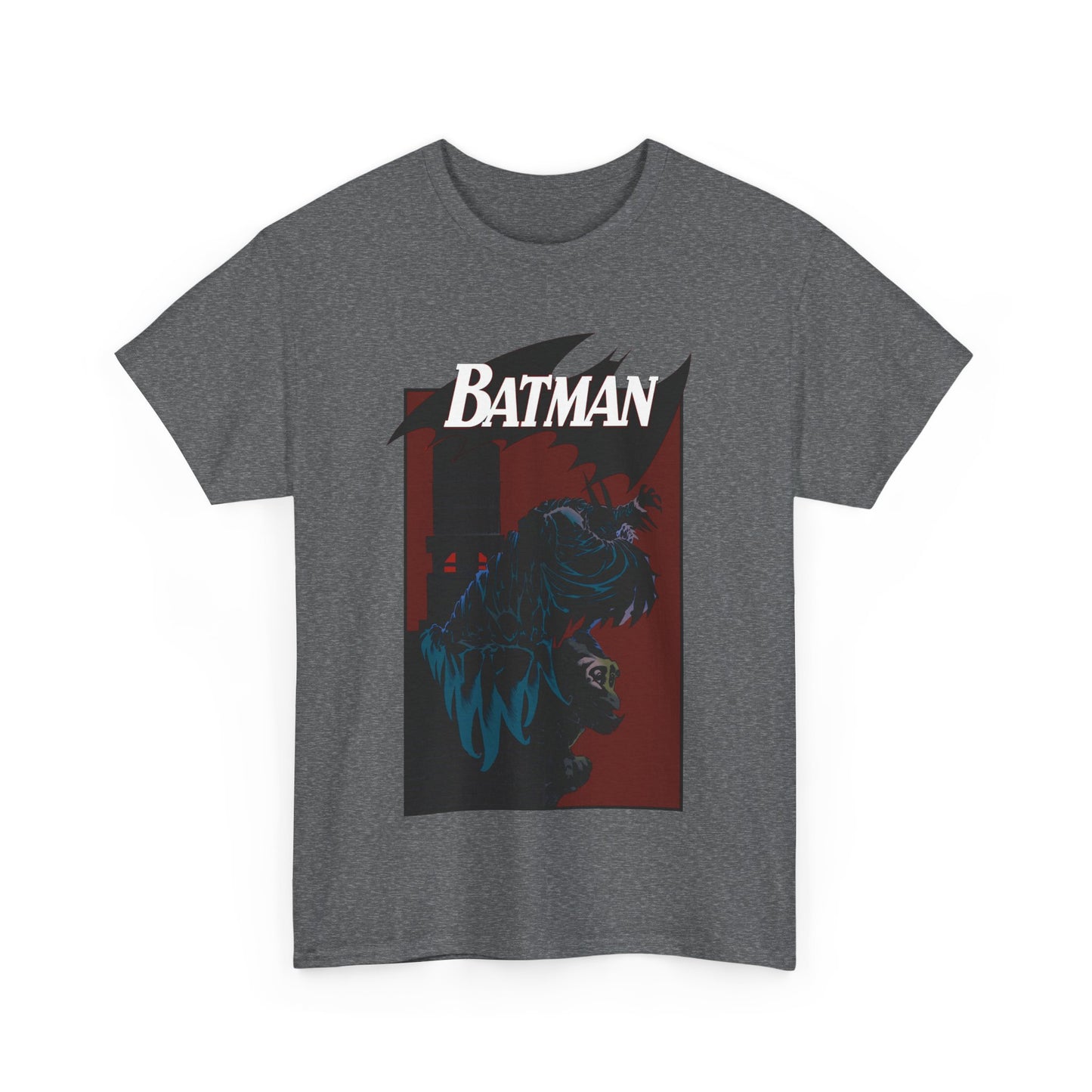 Batman T-Shirt - Kelley Jones Art - 1990s Dark Knight Detective Artwork - Perched on a Gargoyle - DC Comics