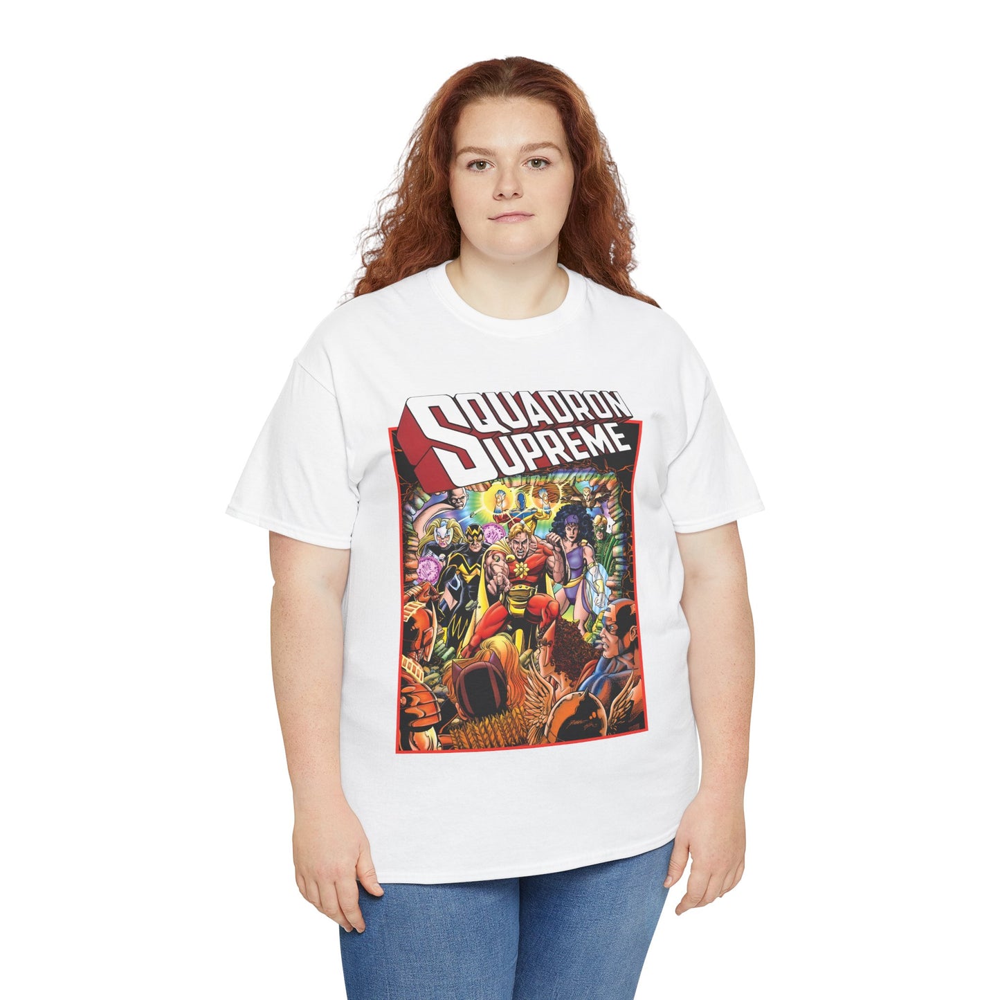 Squadron Supreme T-Shirt - George Perez Art - Hyperion, Nighthawk, Doctor Spectrum, Power Princess, Whizzer - Marvel Comics