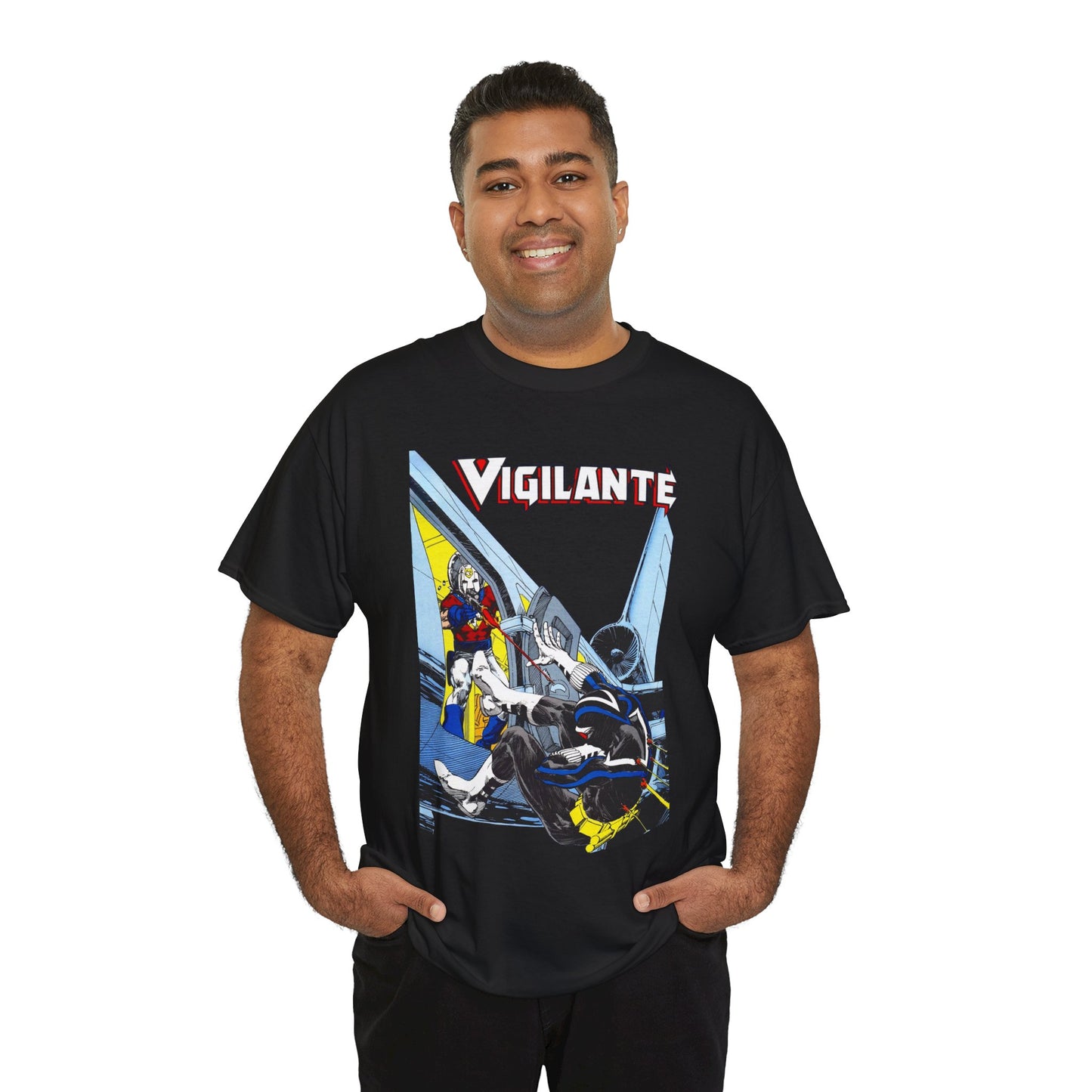 Vigilante Vs Peacemaker T-Shirt - Mike Grell Art - Adrian Chase - DC Comics