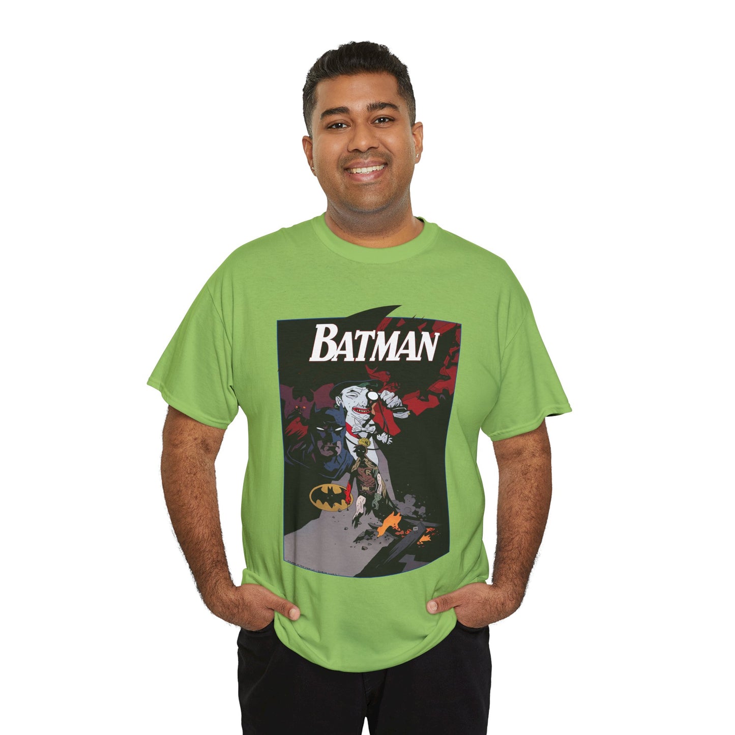 Batman T-Shirt - Mike Mignola Art - Death in the Family Storyline - Joker & Robin (Jason Todd) - DC Comics