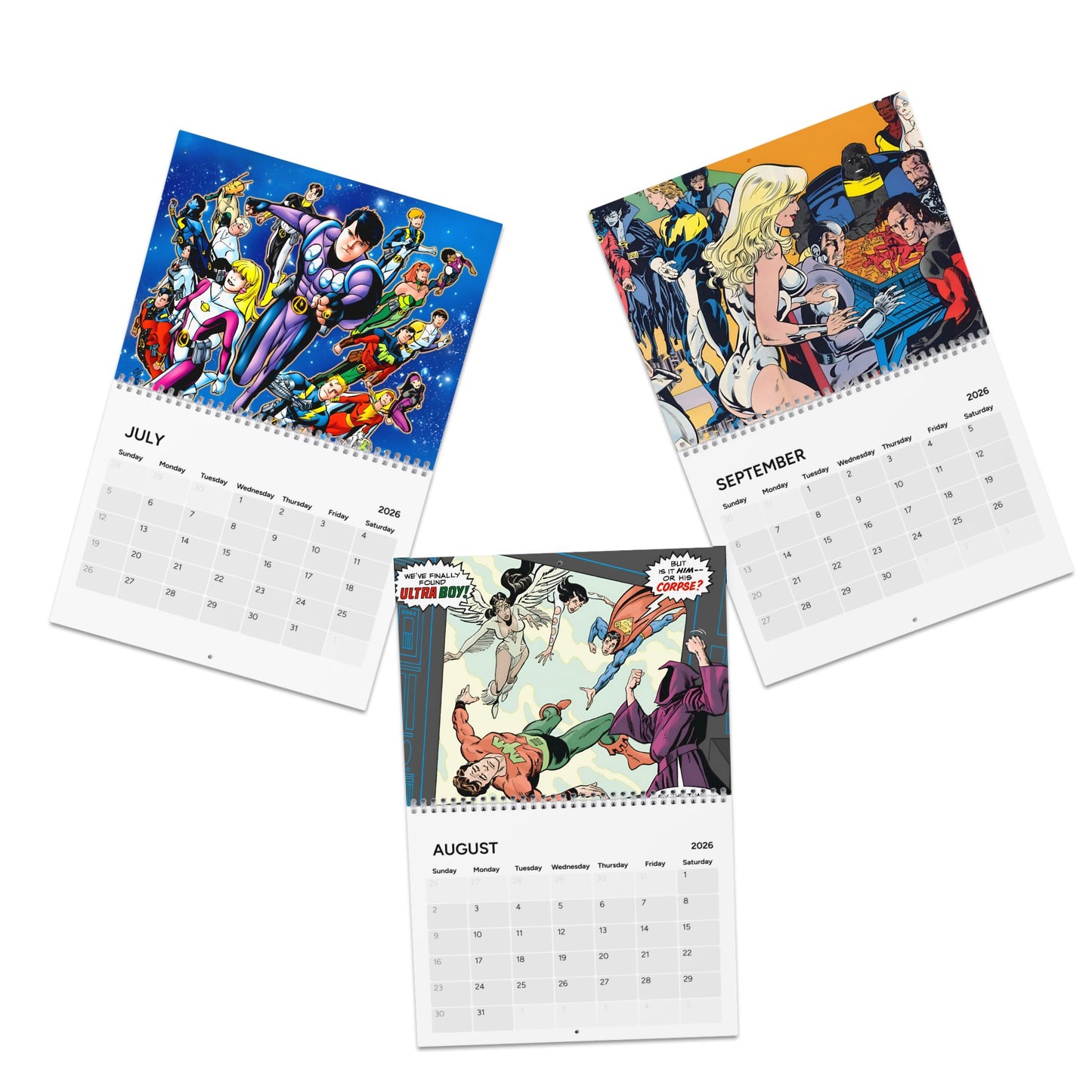 Legion of Super-Heroes Calendar (2026) - Superboy, Cosmic Boy, Saturn Girl - DC