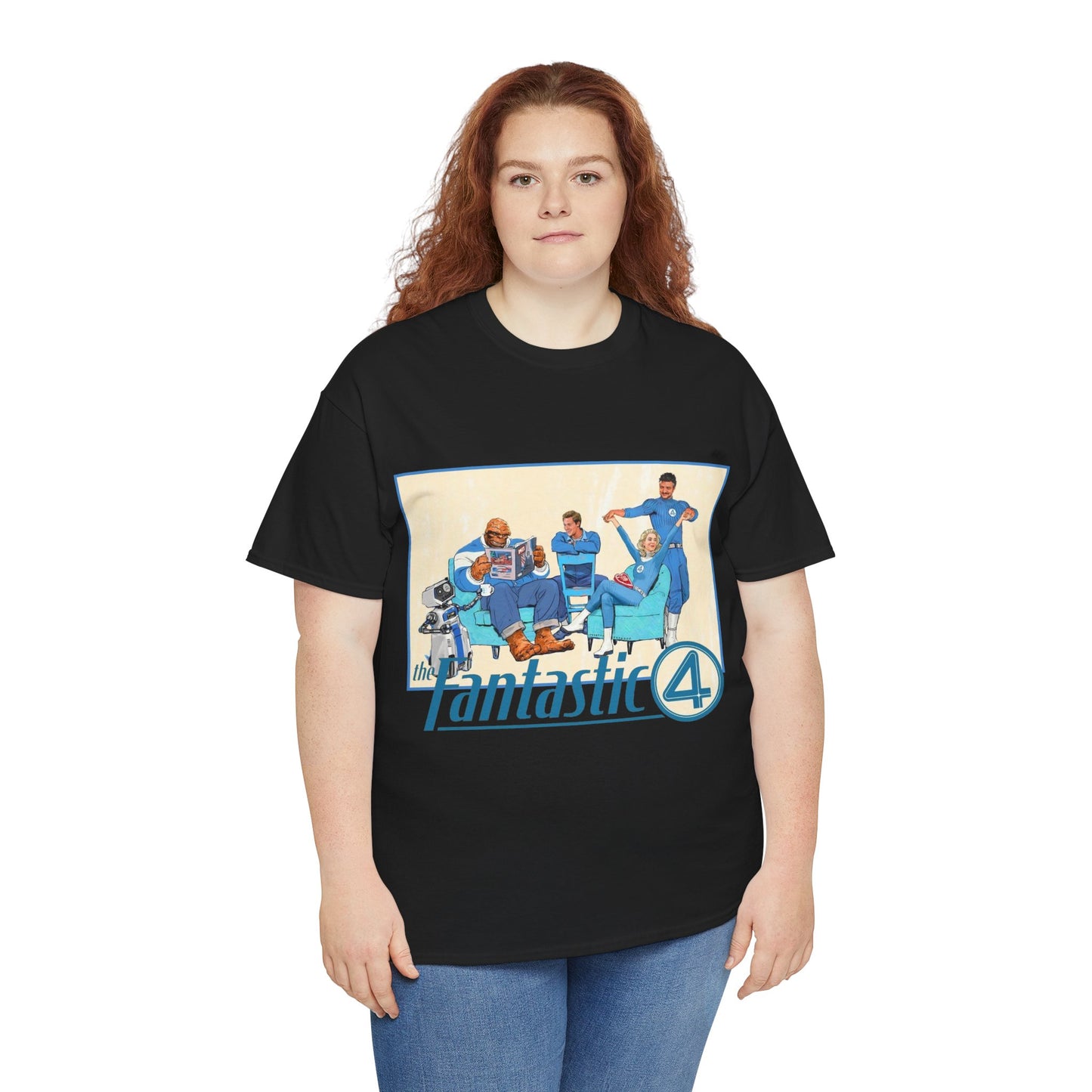 Fantastic Four T-Shirt - 2025 MCU Movie - Reed Richards, Invisible Woman, Thing, Human Torch - Marvel Comics Characters