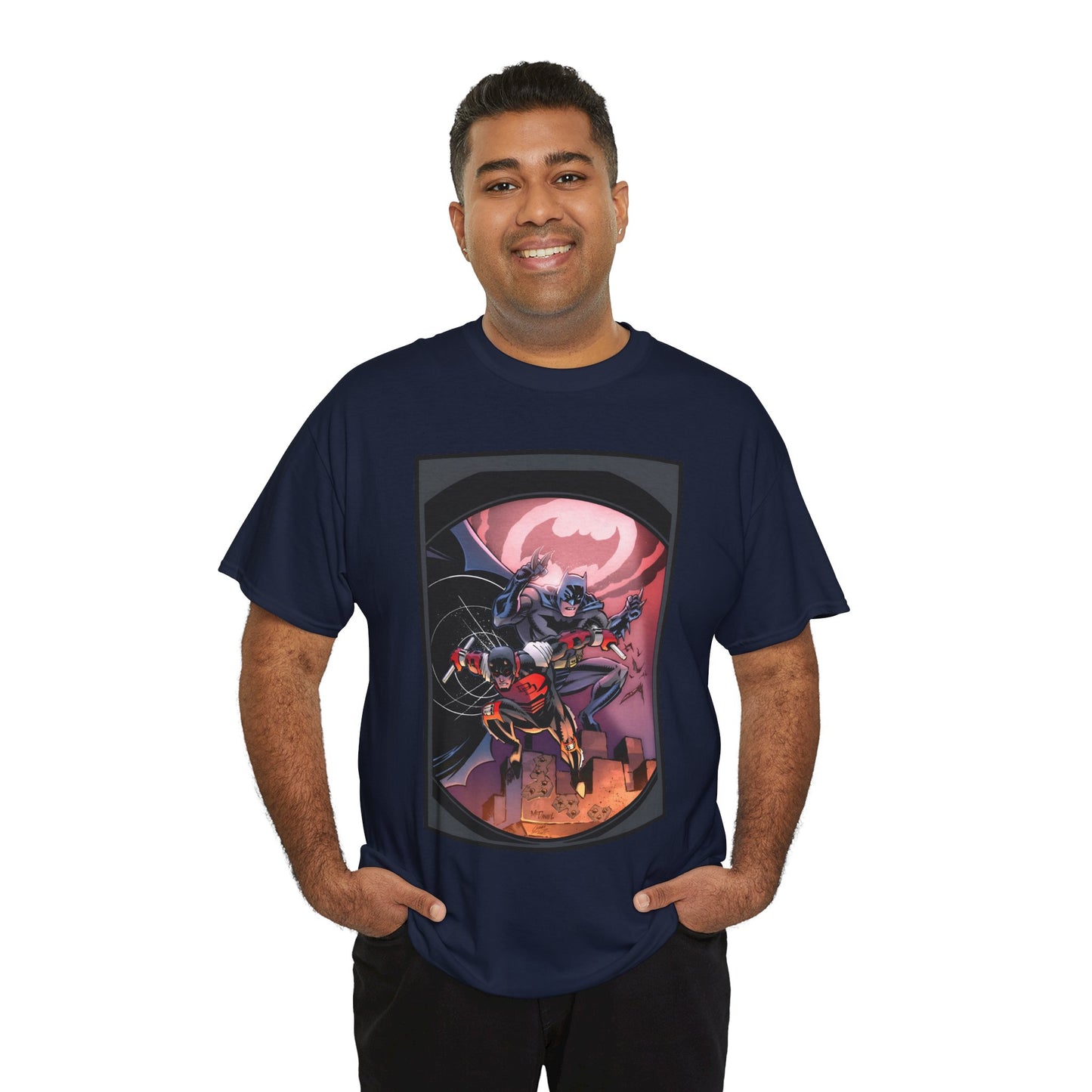 Batman & Daredevil T-Shirt - Scott McDaniel Art - DC Comics & Marvel Comics