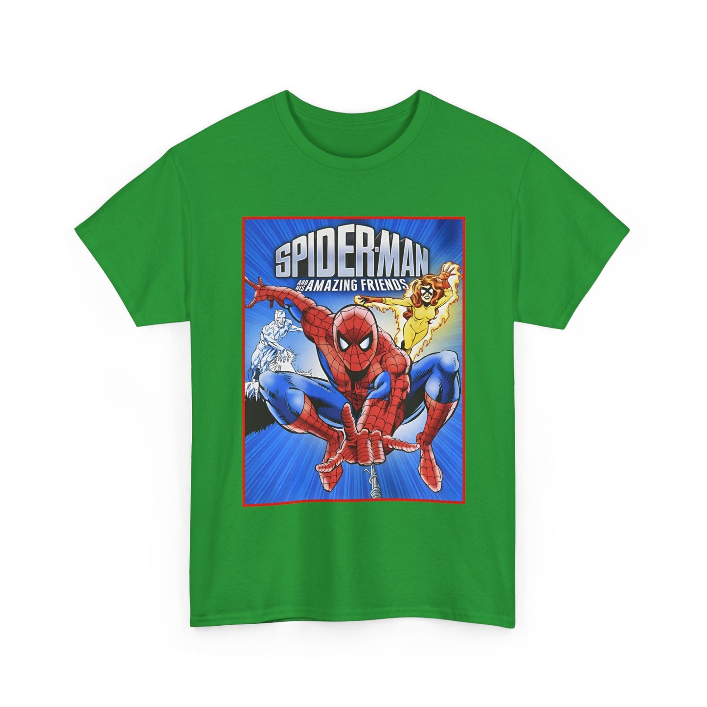 Spider-Man & His Amazing Friends T-Shirt - Firestar, Iceman - Popular 1980s Saturday Morning Cartoon - Marvel Comics