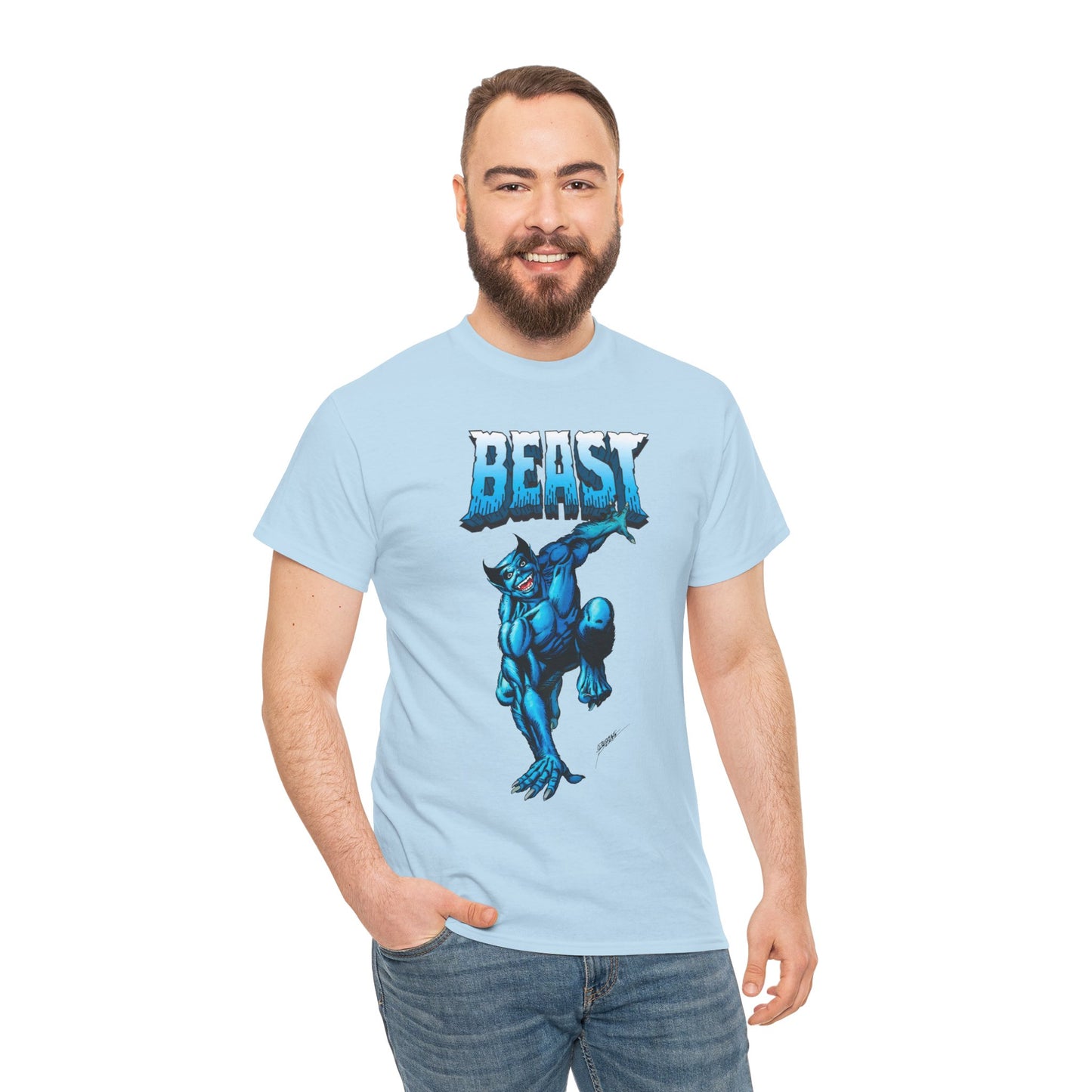 Beast T-Shirt - George Perez Art - Avengers, X-Men Member - Hank McCoy - Marvel Comics