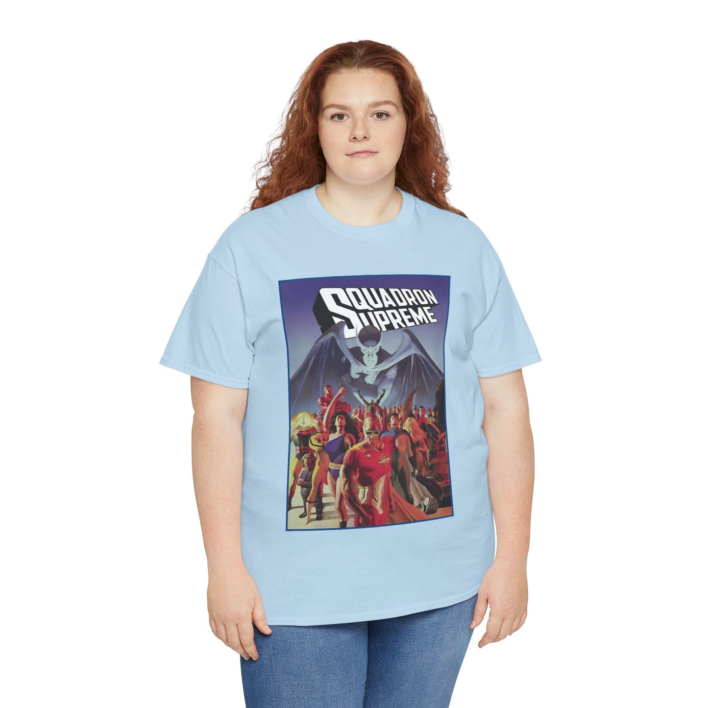 Squadron Supreme T-Shirt - Alex Ross Art - Hyperion, Nighthawk, Power Princess, Doctor Spectrum, Whizzer - Justice League Pastiches - Marvel Comics