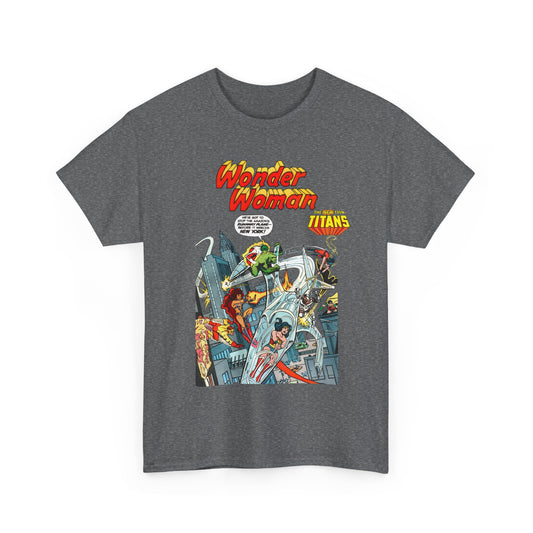 Wonder Woman/New Teen Titans T-Shirt - Ross Andru Art - Wonder Girl, Starfire, Cyborg, Raven - #287 Cover Art - DC Comics