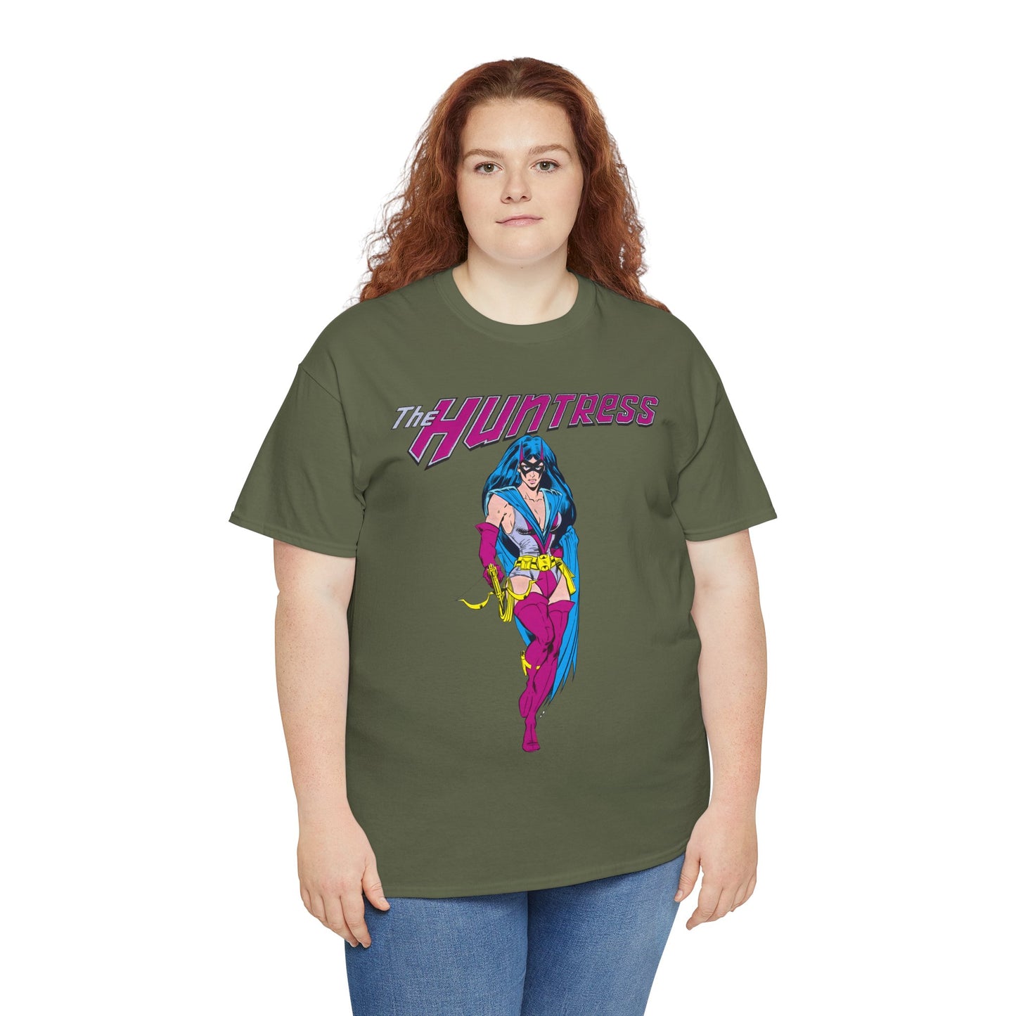 Huntress T-Shirt - Joe Staton Art - Helena Wayne, Daughter of Earth 2 Batman & Catwoman - Pre-Crisis JSA Member - DC Comics