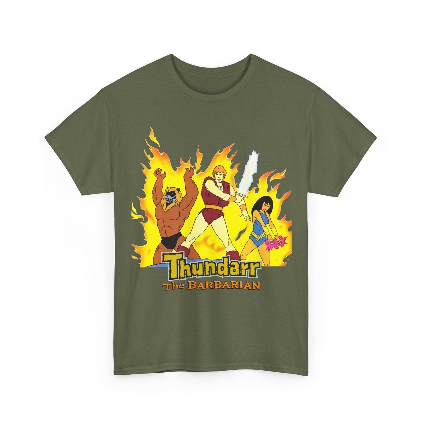 Thundarr the Barbarian T-Shirt - Princess Ariel, Ookla the Mok - Ruby-Spears Saturday Morning Cartoon - 1980s