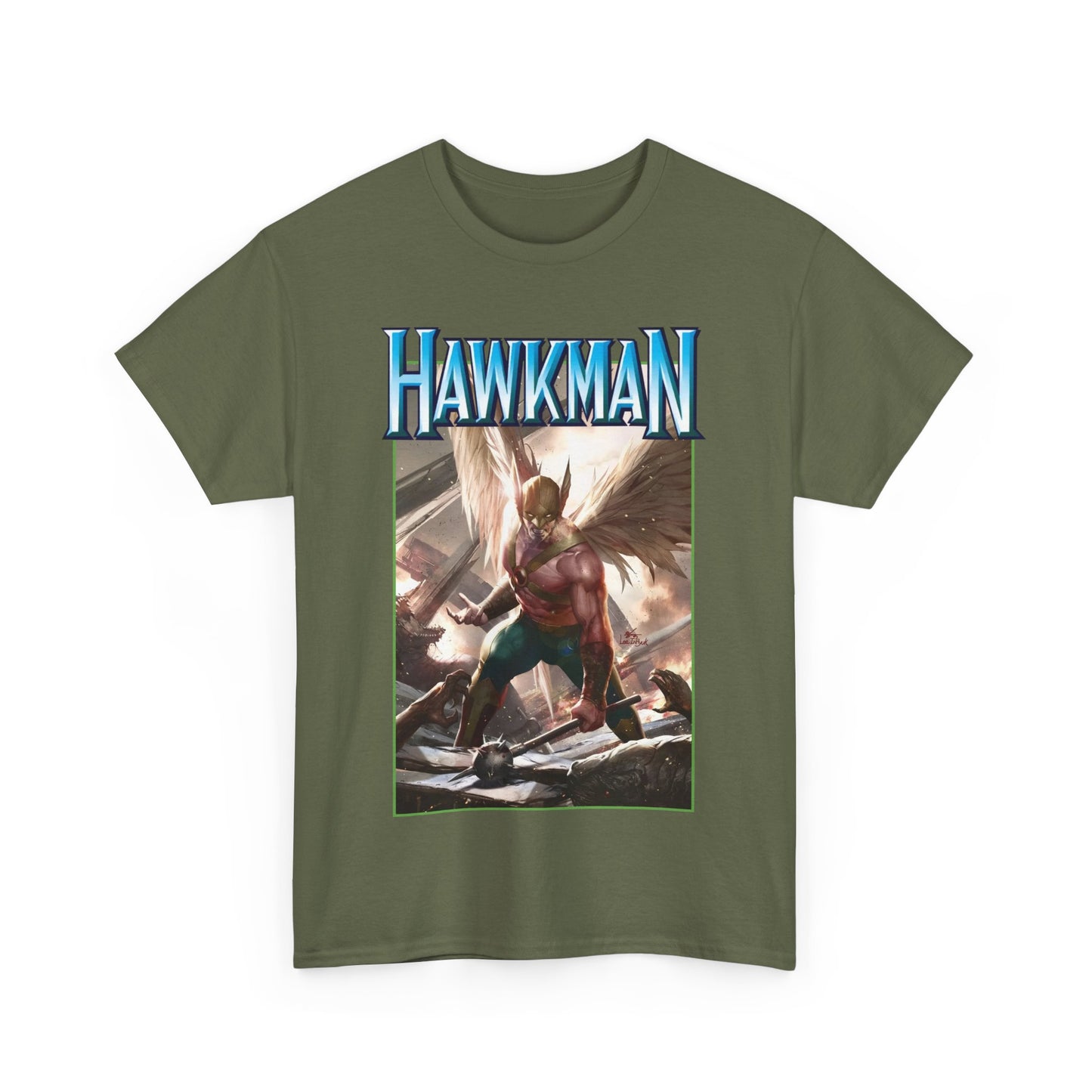 Hawkman T-Shirt - Lee Inhyuk Art - Carter Hall - JLA Member - Nth Metal - Thanagar - DC Comics