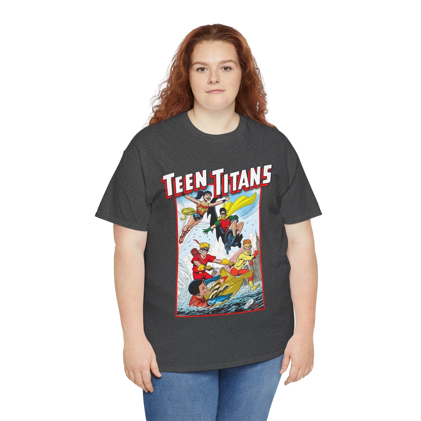 Teen Titans T-Shirt - John Byrne Art - Robin, Wonder Girl, Kid Flash, Speedy, Aqualad - DC Comics